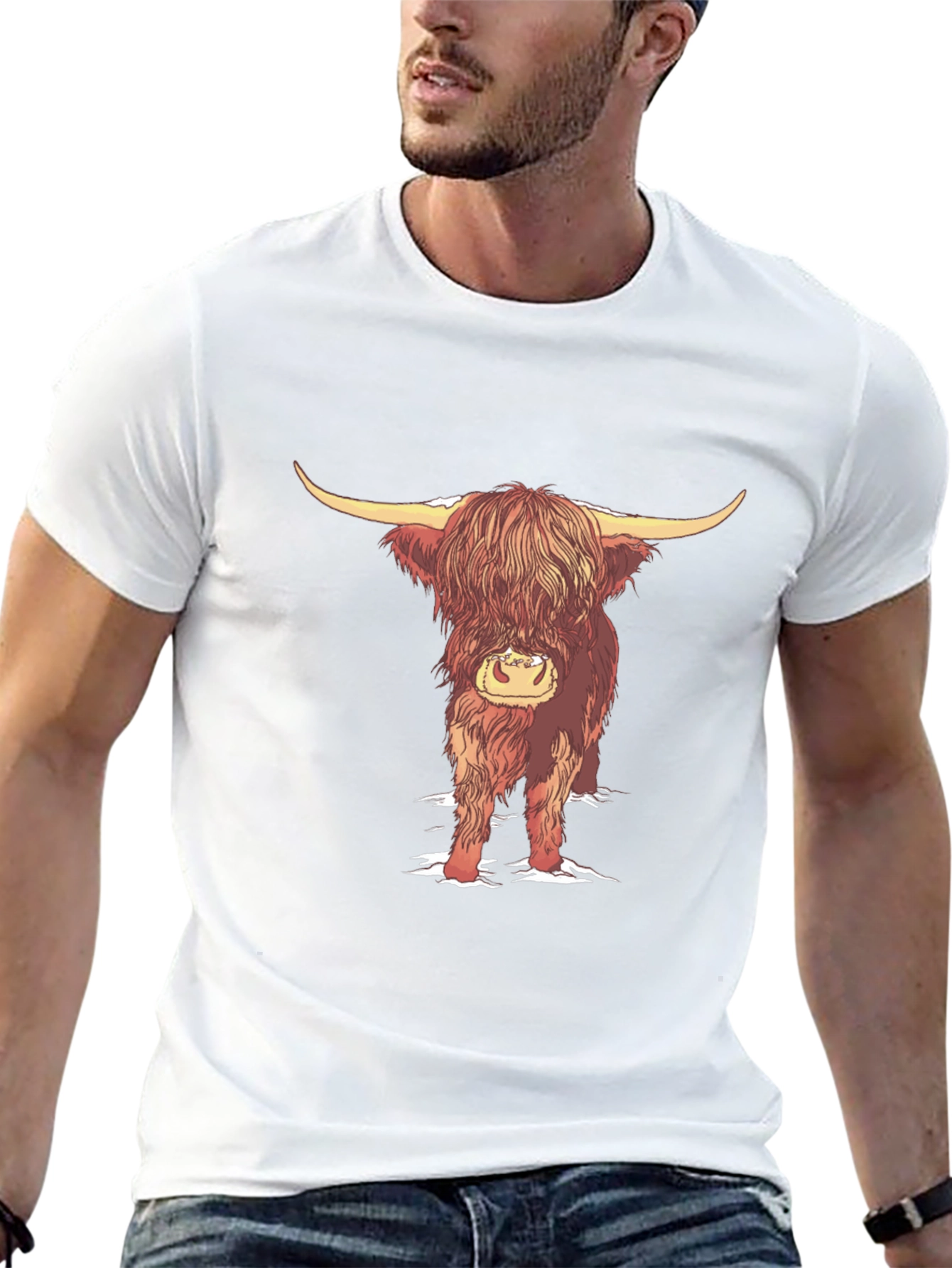 Black Highland Cow Graphic Tee - Black view 13