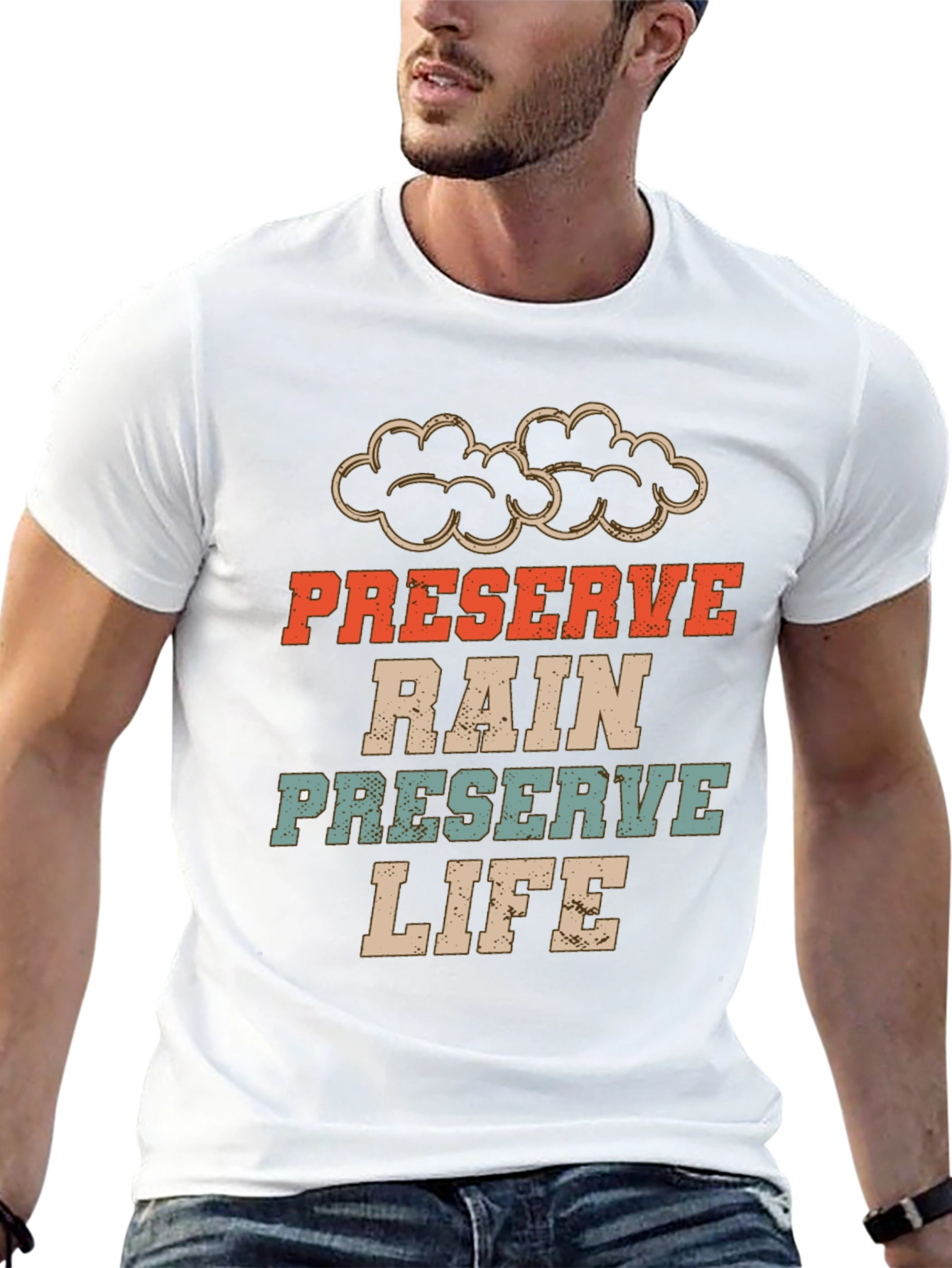 Black Preserve Rain, Preserve Life Graphic Tee view 13