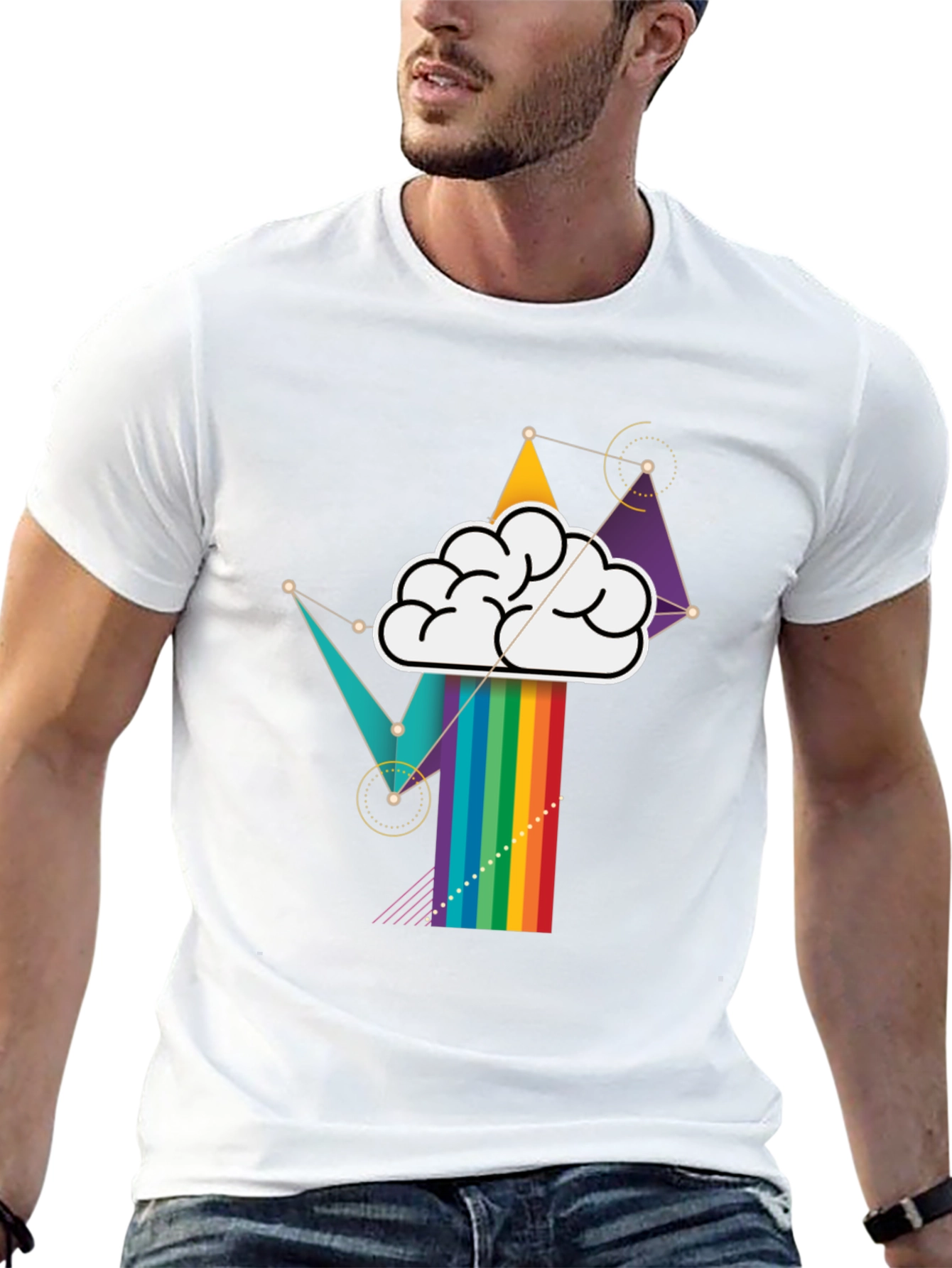Black Brainstorm Rainbow T-Shirt view 13