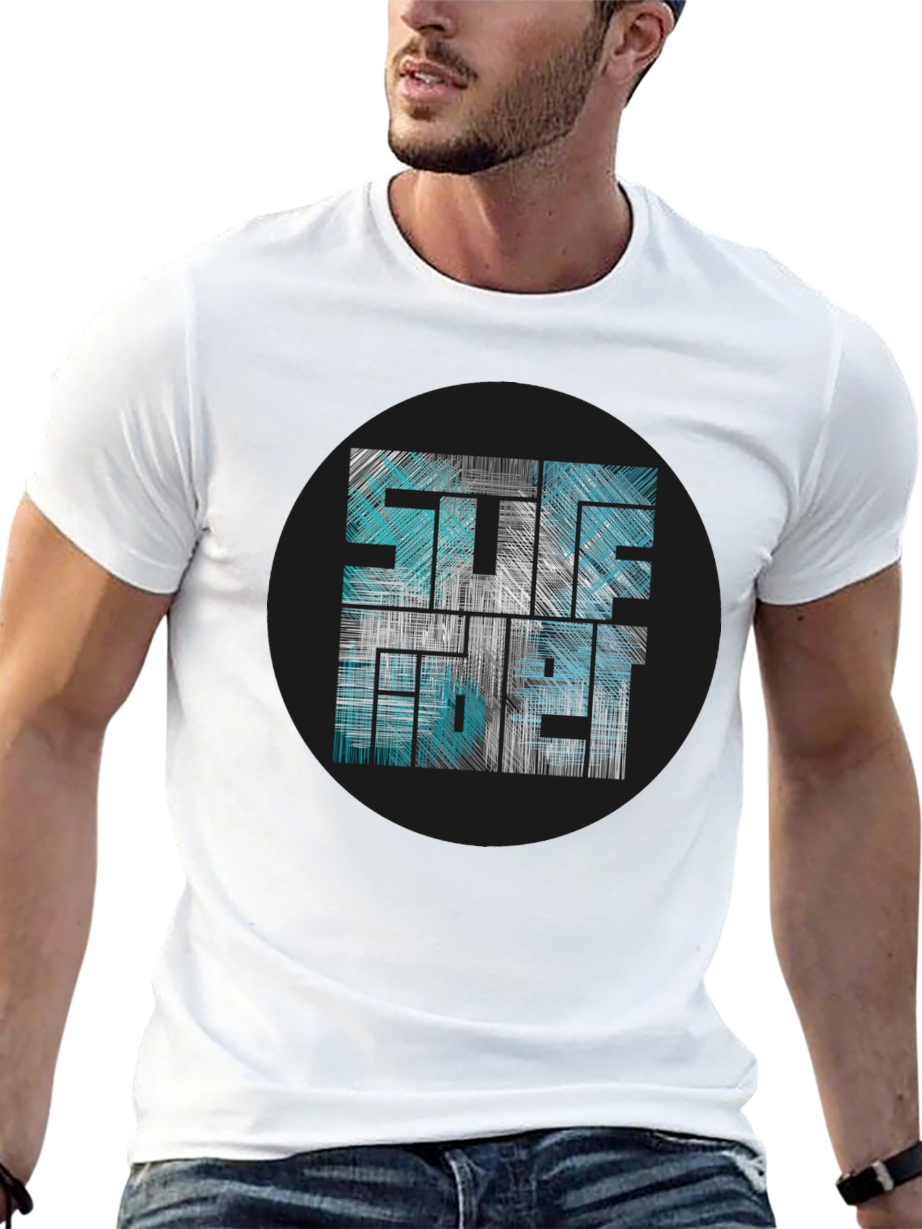 Black Stylish Graphic Tee - Surf Vibes view 13