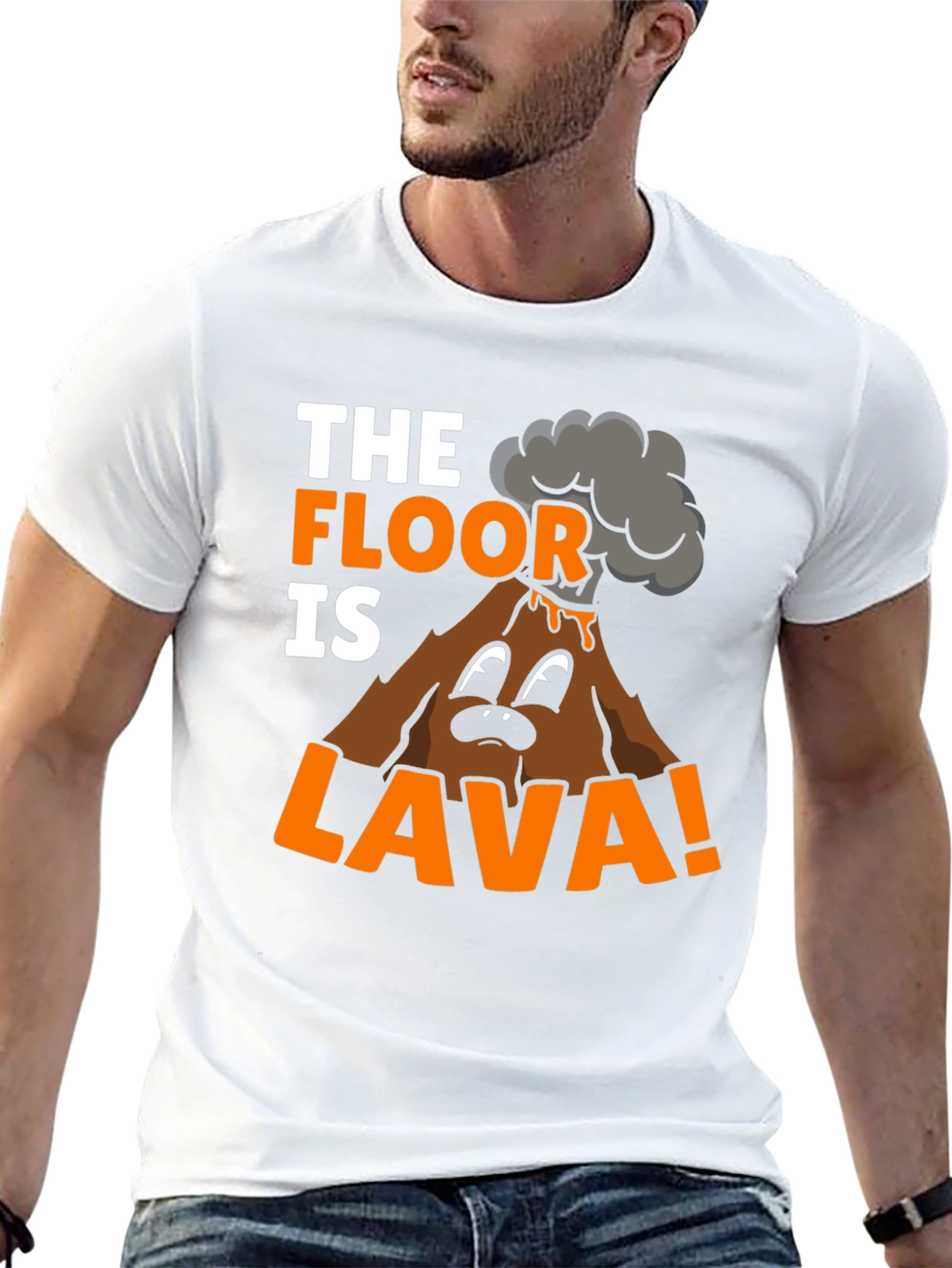 Black The Floor Is Lava Graphic T-Shirt view 13