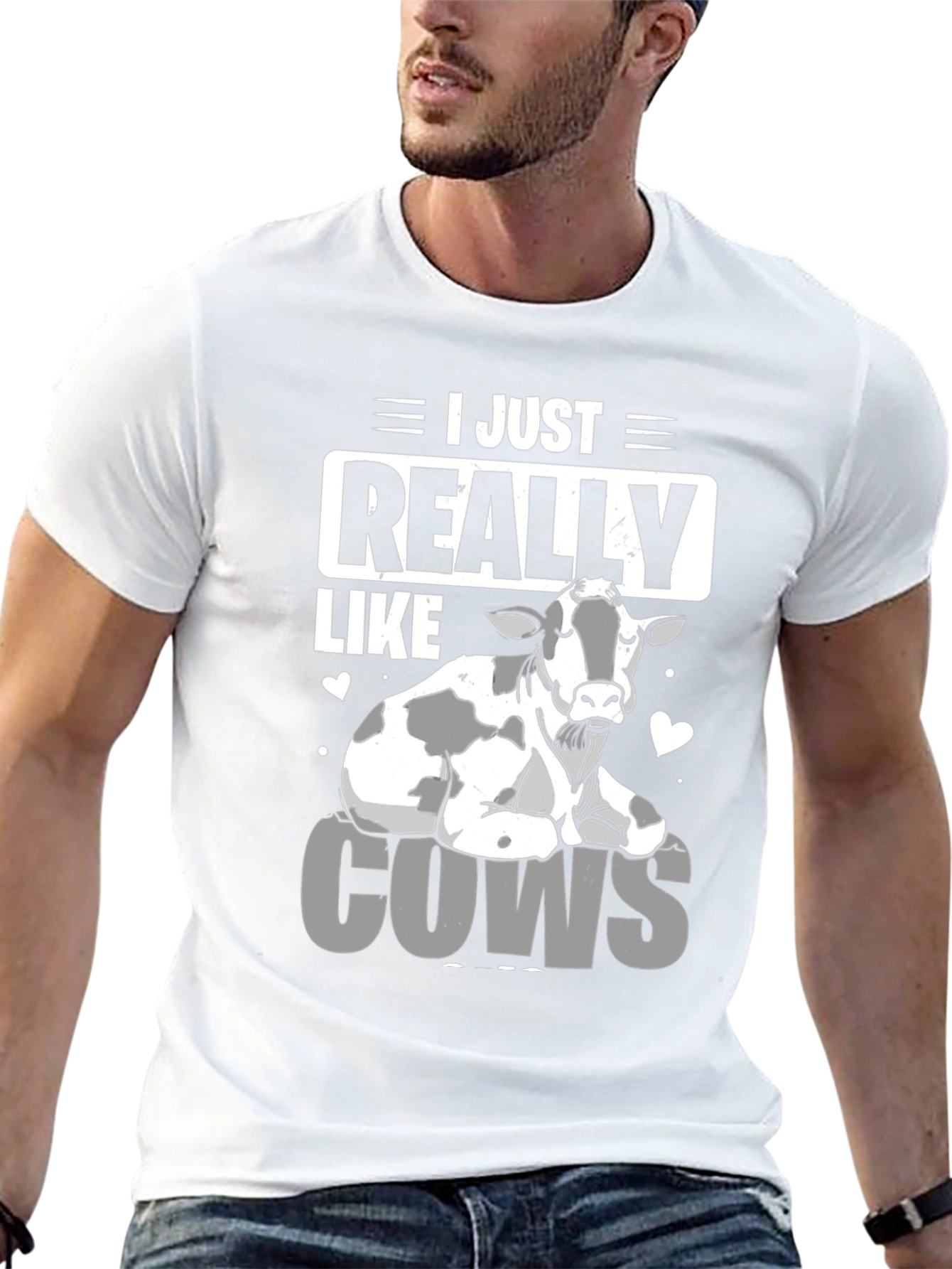 Black I Just Really Like Cows T-Shirt - Funny Animal Lover Tee view 13