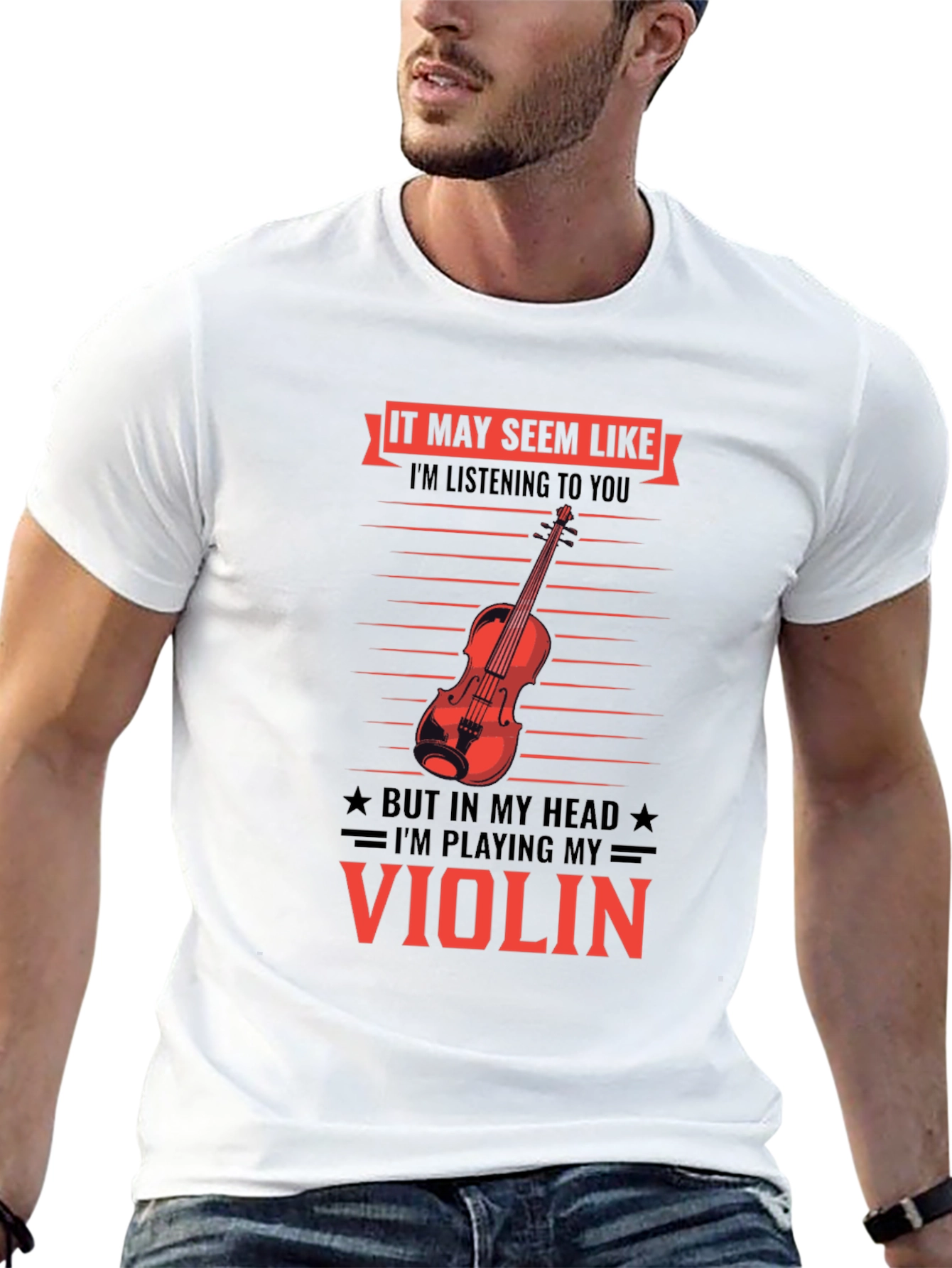 Black Violin Player T-Shirt - Funny Music Lover Tee view 13