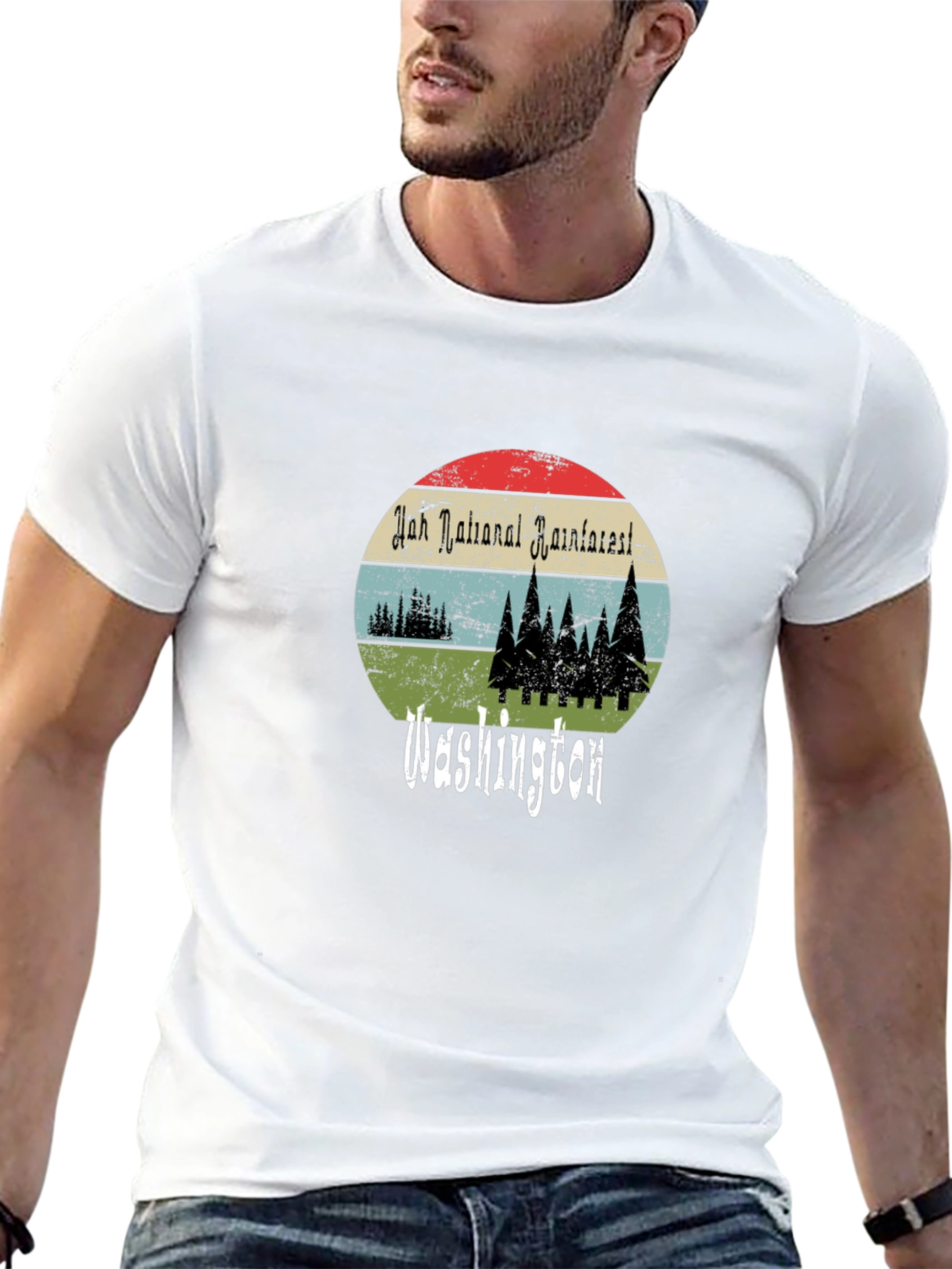 Black Hoh Rainforest Washington T-Shirt view 13