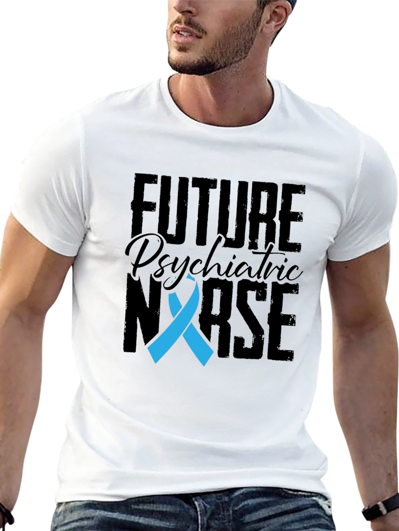Black Future Psychiatric Nurse T-Shirt view 13
