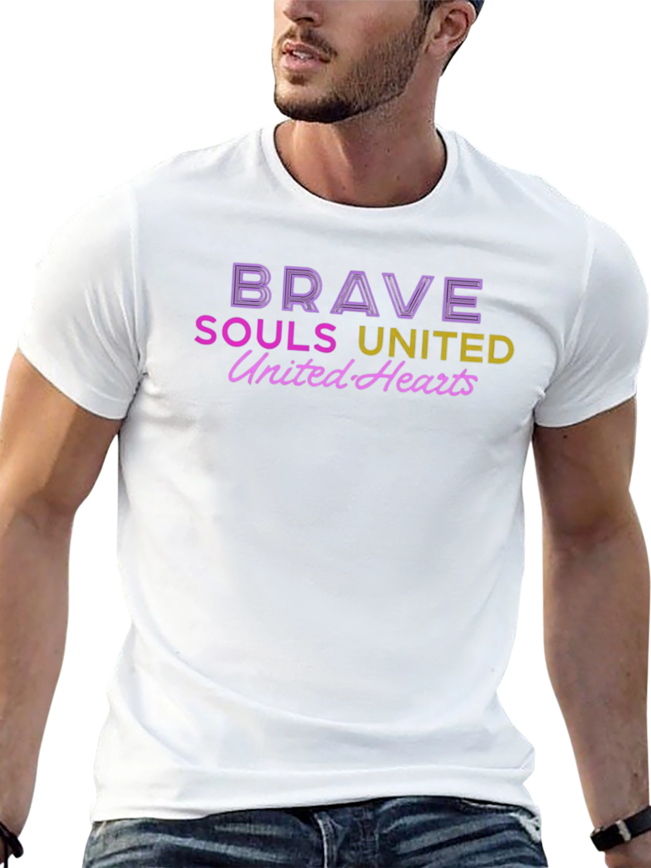 Black Brave Souls United Graphic T-Shirt - Black view 13