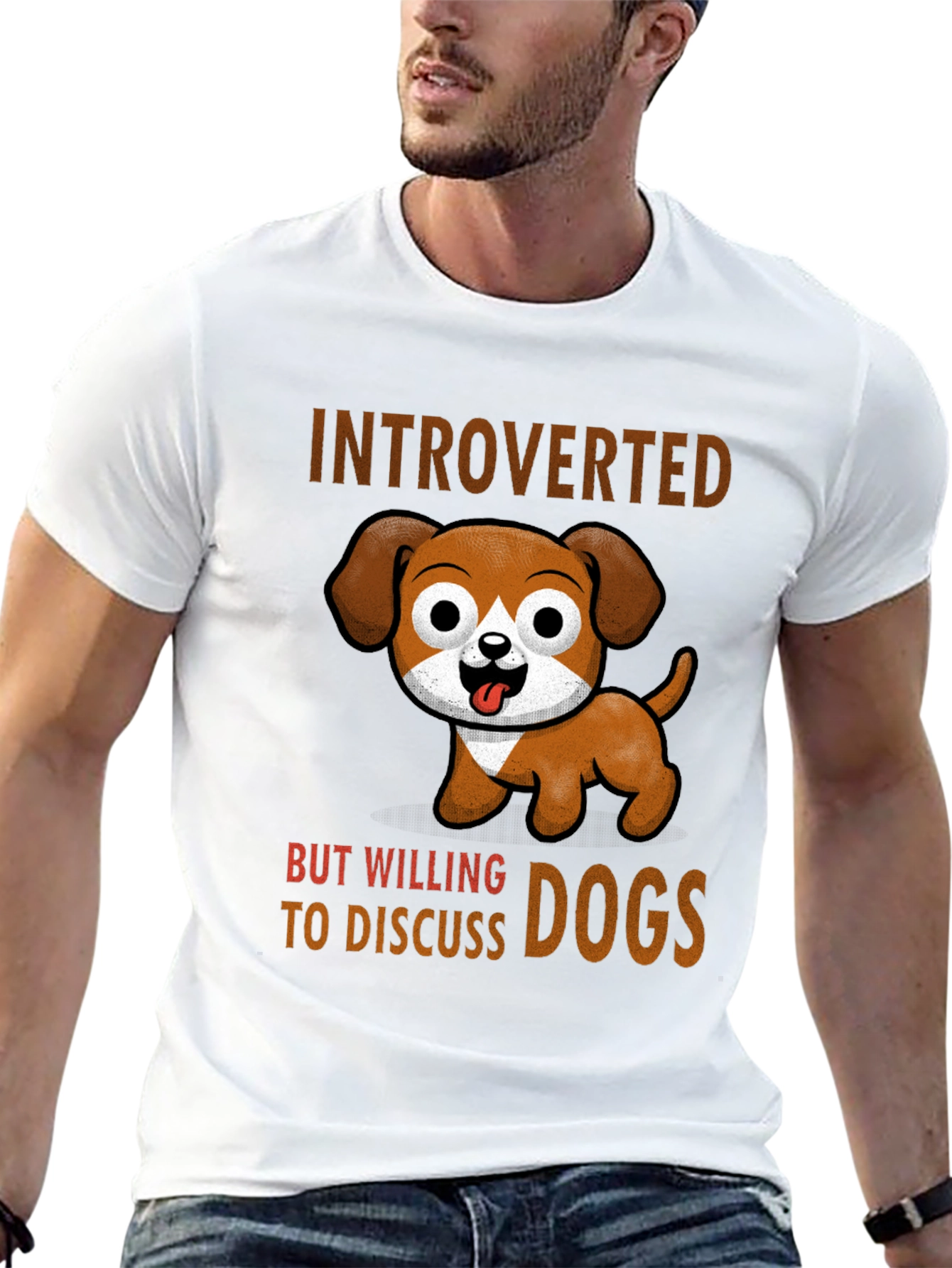 Black Introverted But Willing to Discuss Dogs T-Shirt view 13