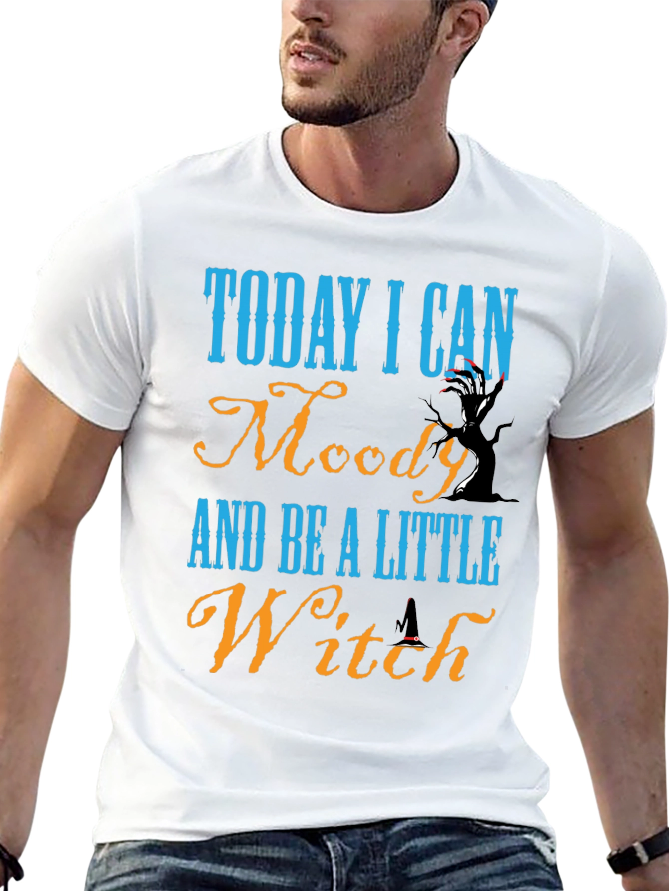 Black Today I Can Moody & Be a Little Witch Black T-Shirt view 13