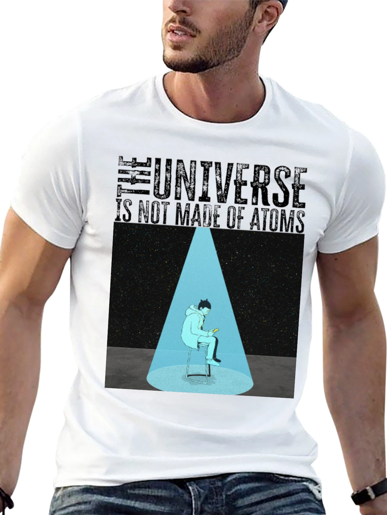Black The Universe Tee: Atomic Insight Graphic T-Shirt view 13