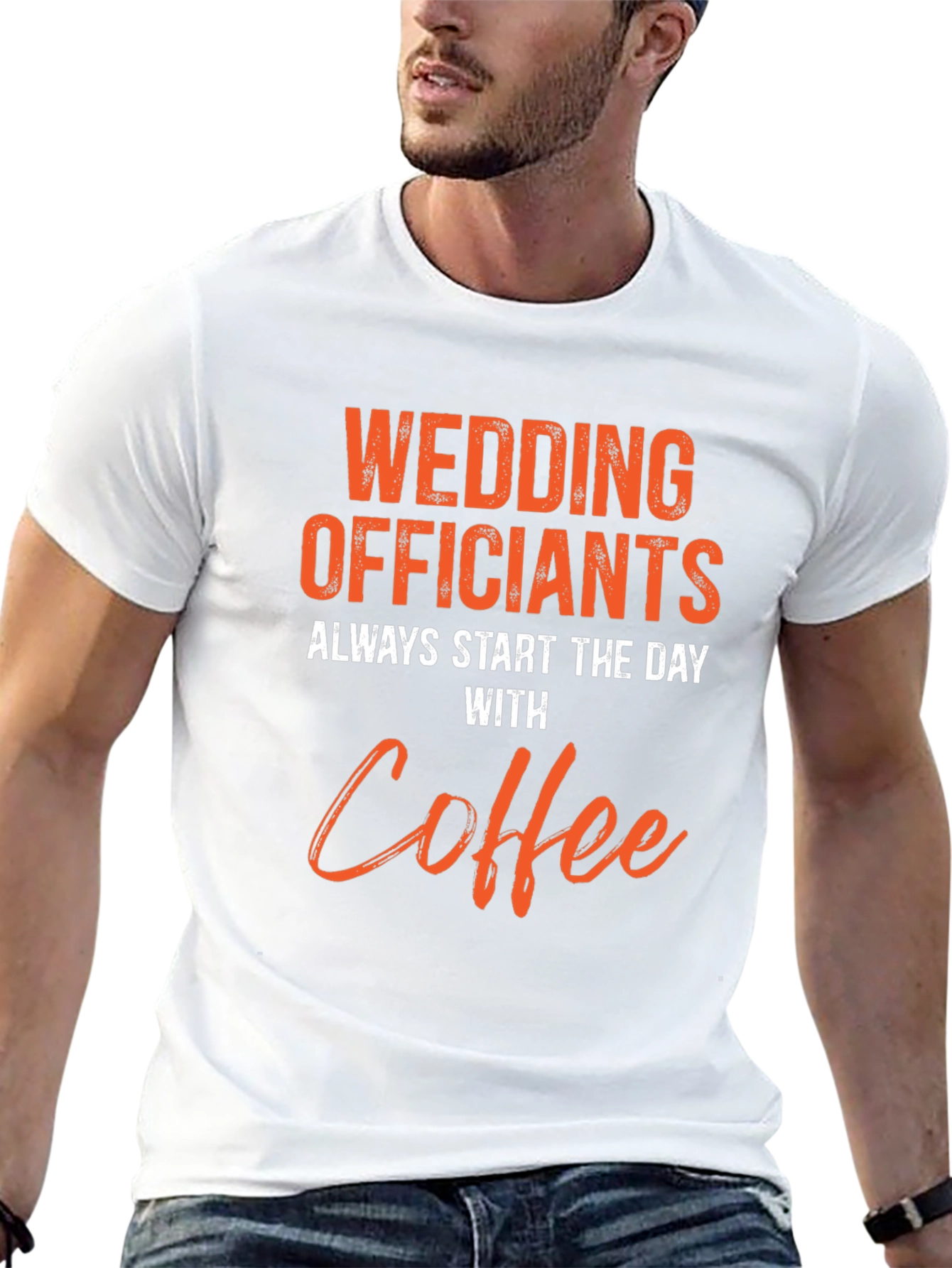 Black Wedding Officiants Coffee T-Shirt view 13