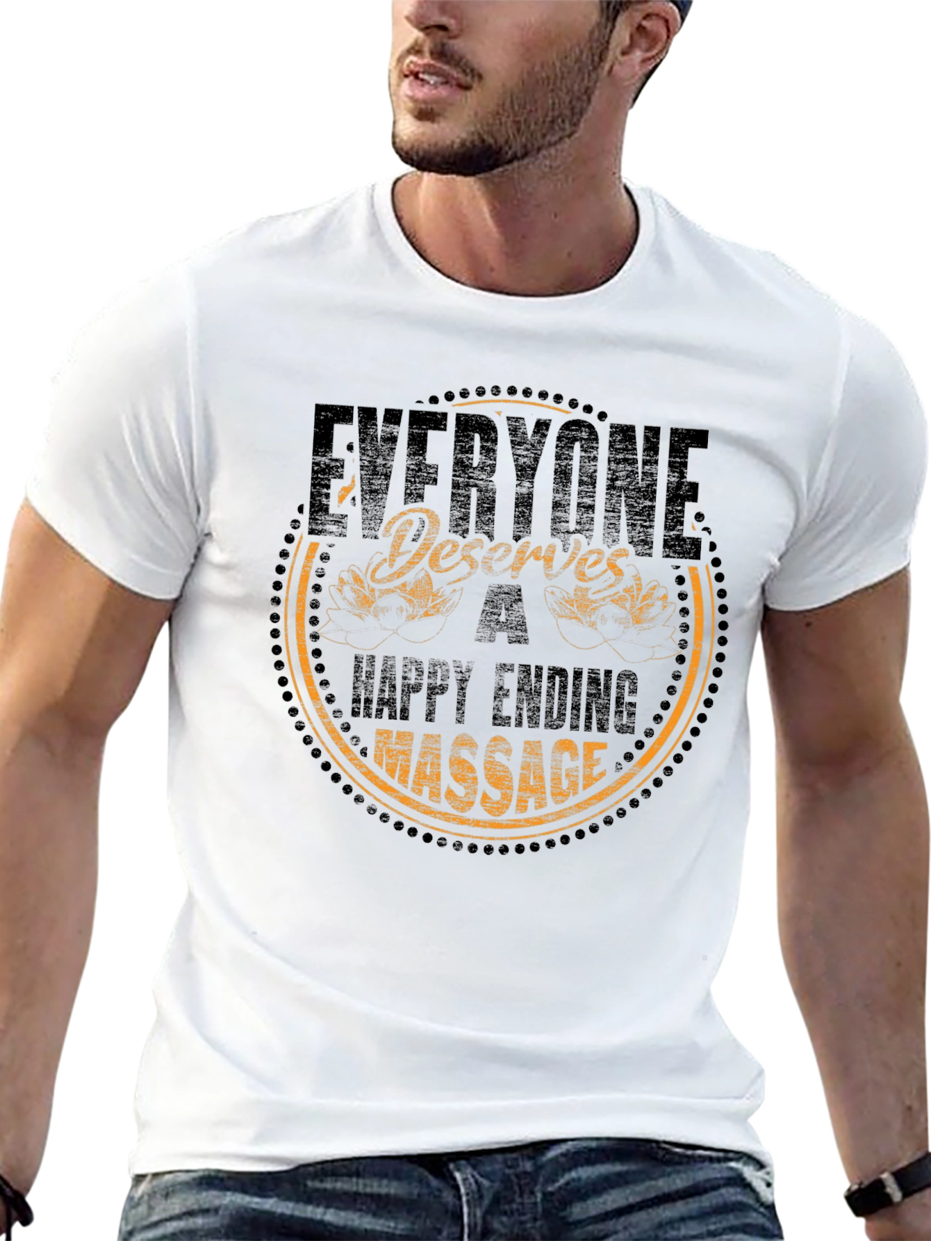Black Everyone Deserves a Happy Ending Massage T-Shirt view 13