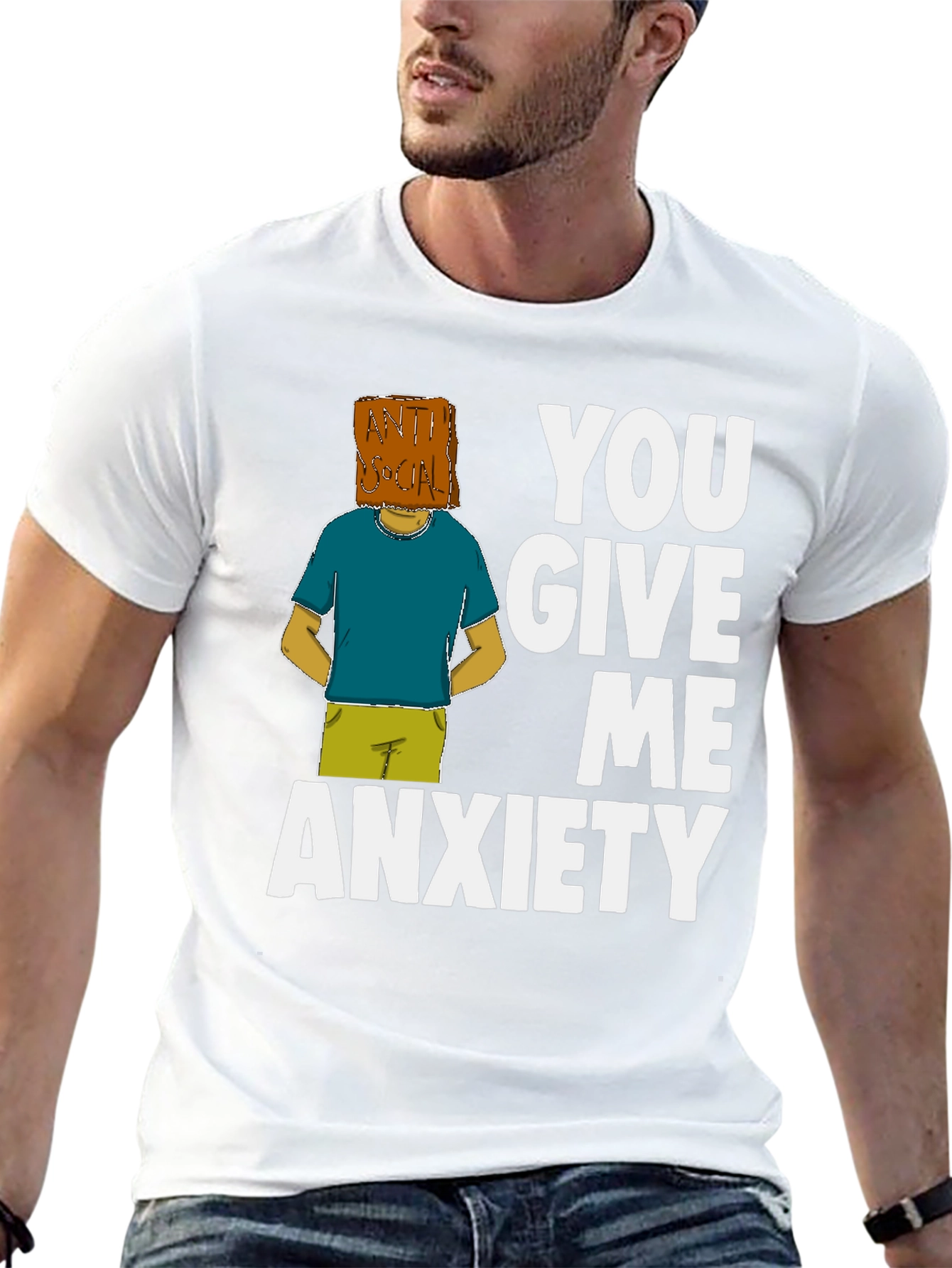 Black Anti-Social Anxiety T-Shirt view 13