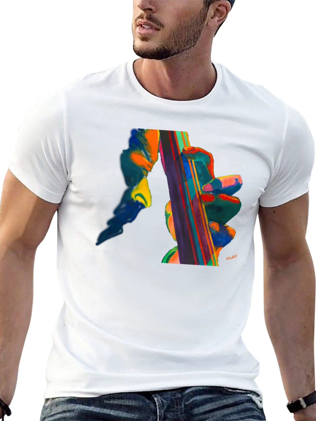 Black Abstract Musical T-Shirt view 13