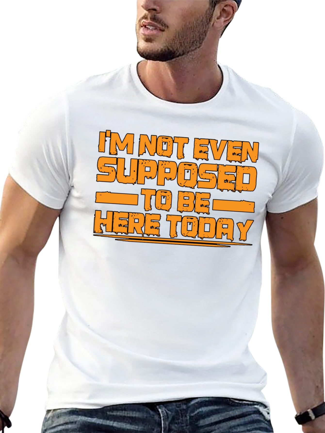Black Humorous Graphic Tee - I'm Not Even Supposed to Be Here Today view 13