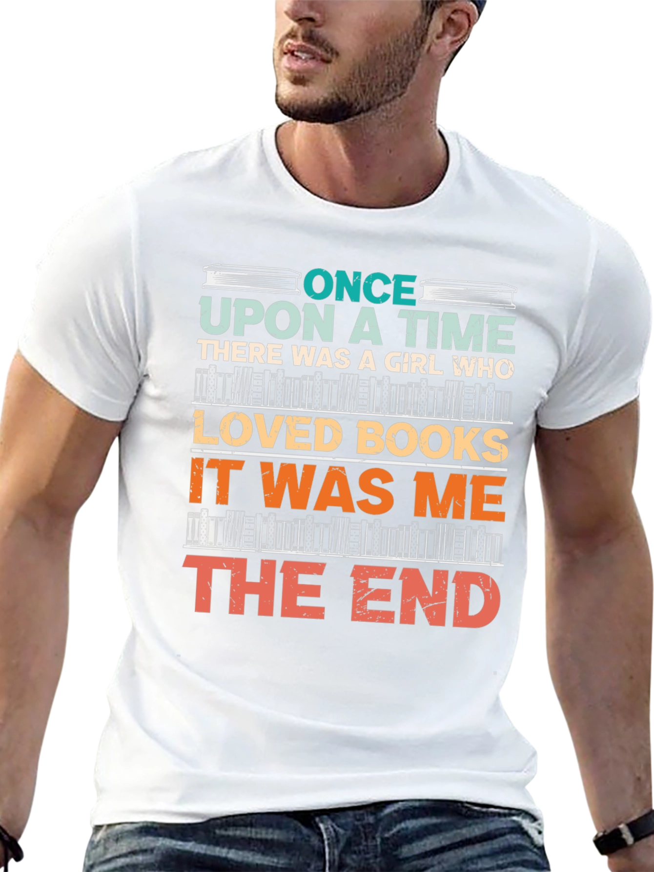 Black Book Lover T-Shirt - Once Upon a Time Girl Who Loved Books view 13