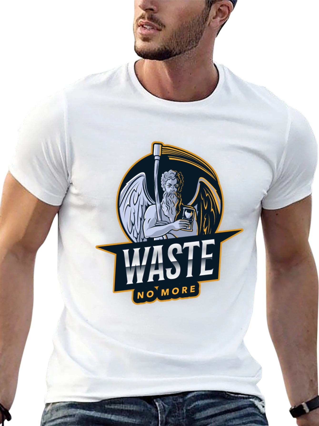 Black Waste No More Graphic T-Shirt - Black view 13