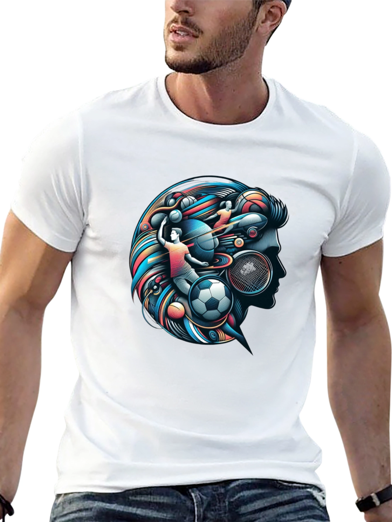 Black Sports Mind T-Shirt - Athletic Design view 13