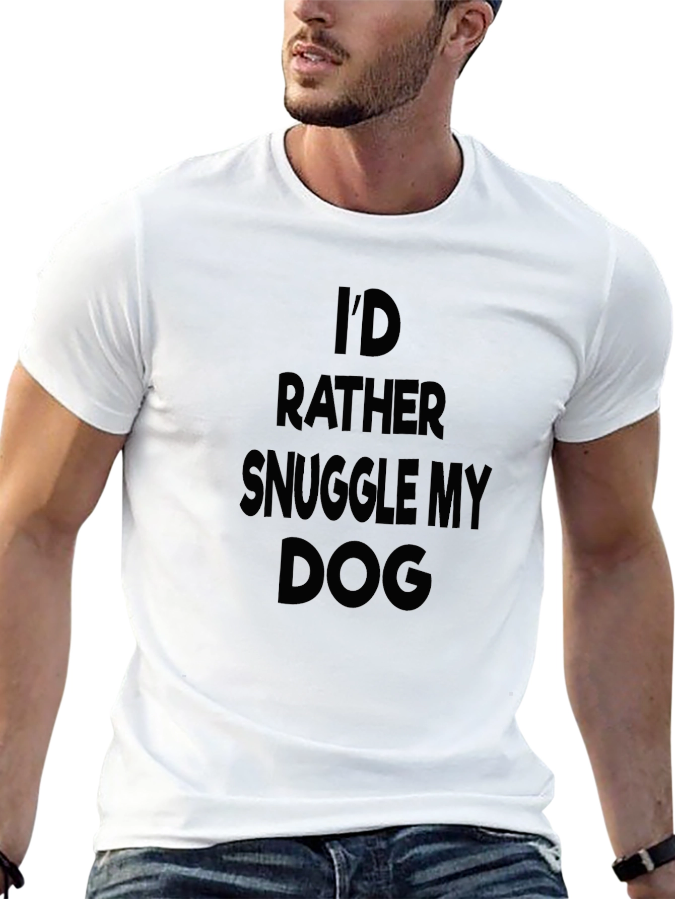 Black Snuggle My Dog Black Tee view 13