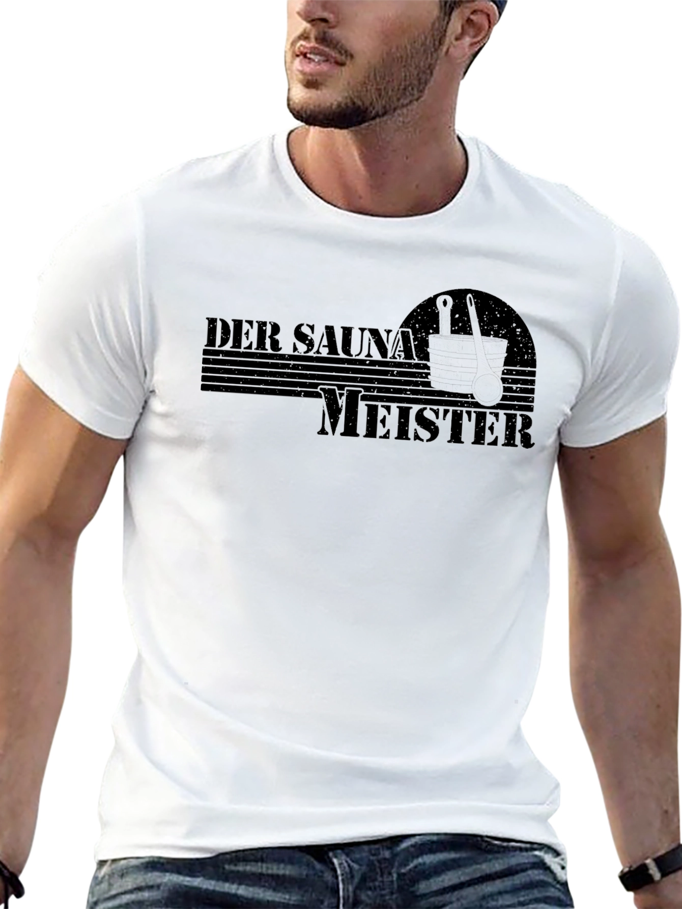 Black Der Sauna Meister T-Shirt, Sauna Master Tee view 13