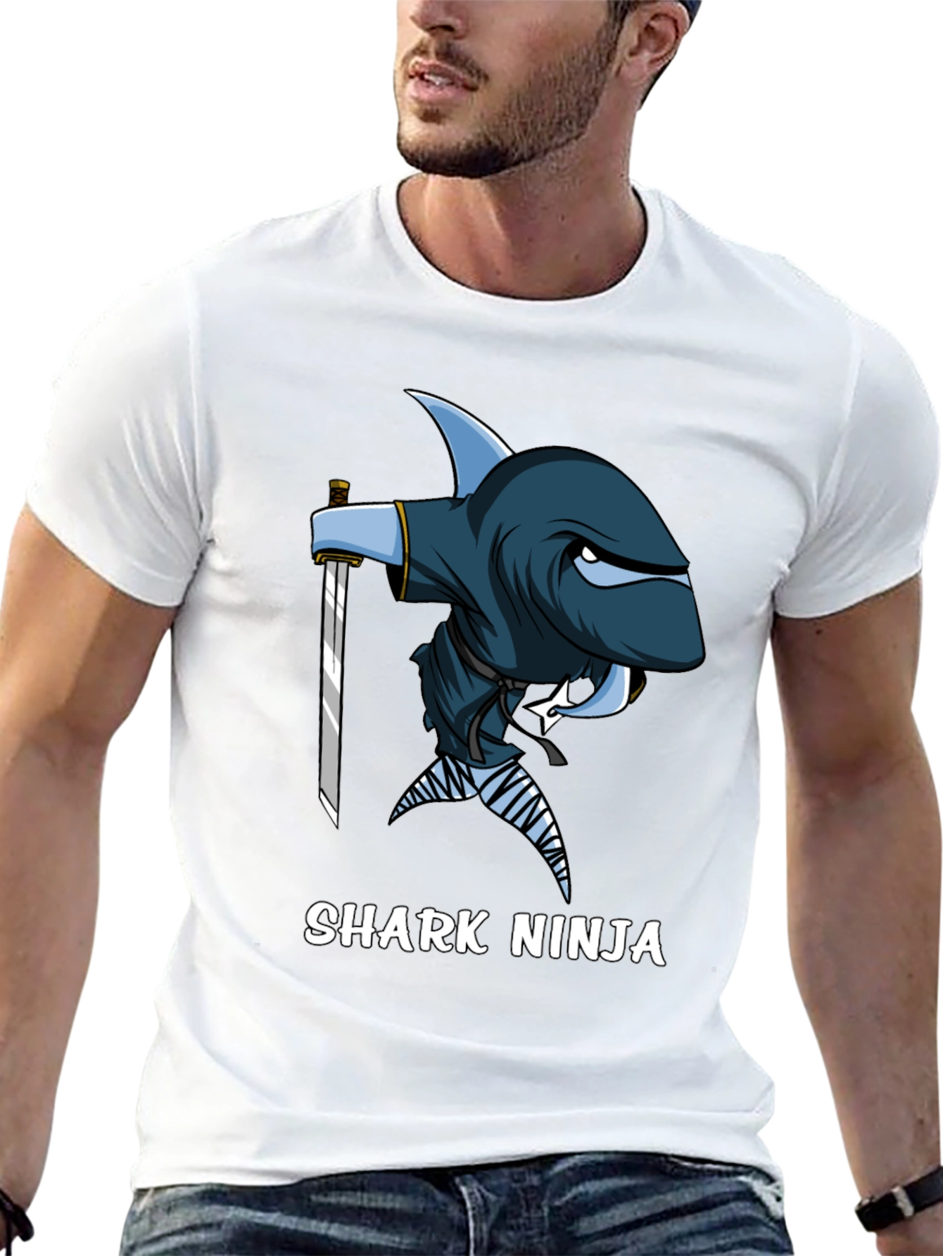 Black Shark Ninja T-Shirt - Unique Graphic Tee view 13