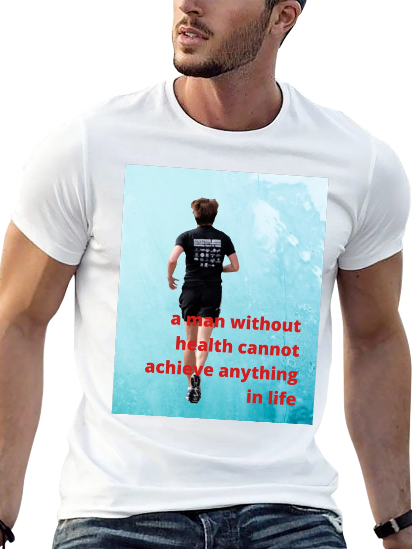 Black Health Motivation T-Shirt view 13