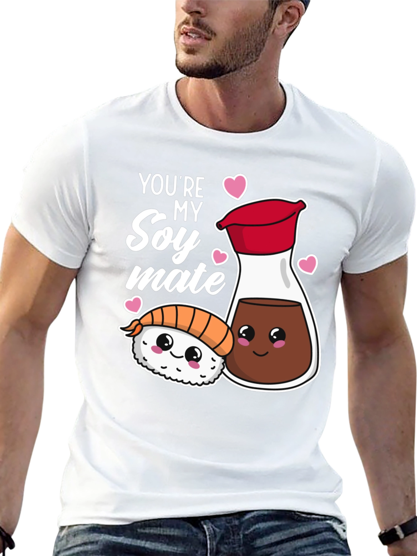 Black Sushi Soy Mate Pun T-Shirt -  Cute Foodie Gift view 13
