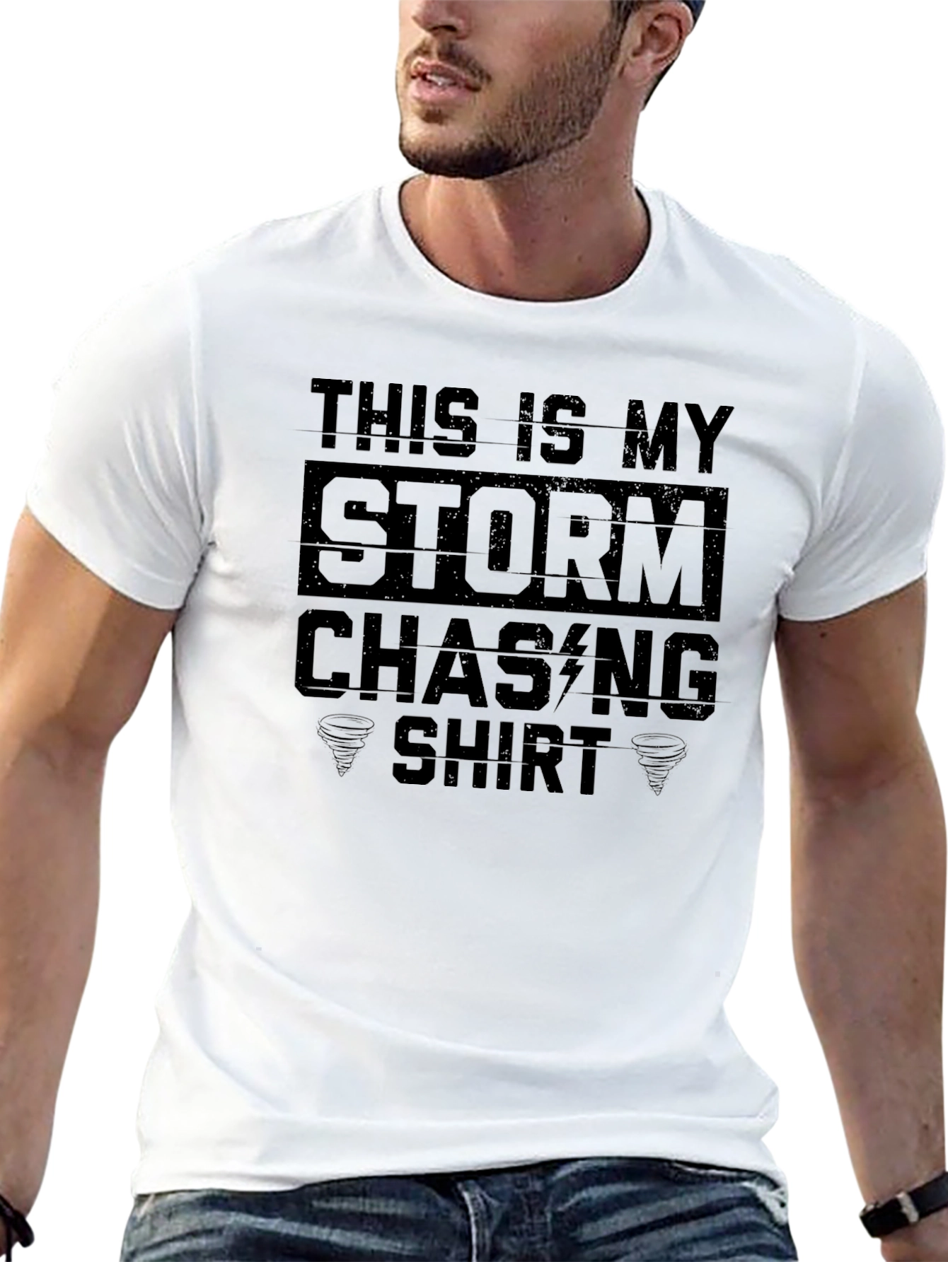 Black Storm Chasing Shirt - Weather Enthusiast Tee view 13