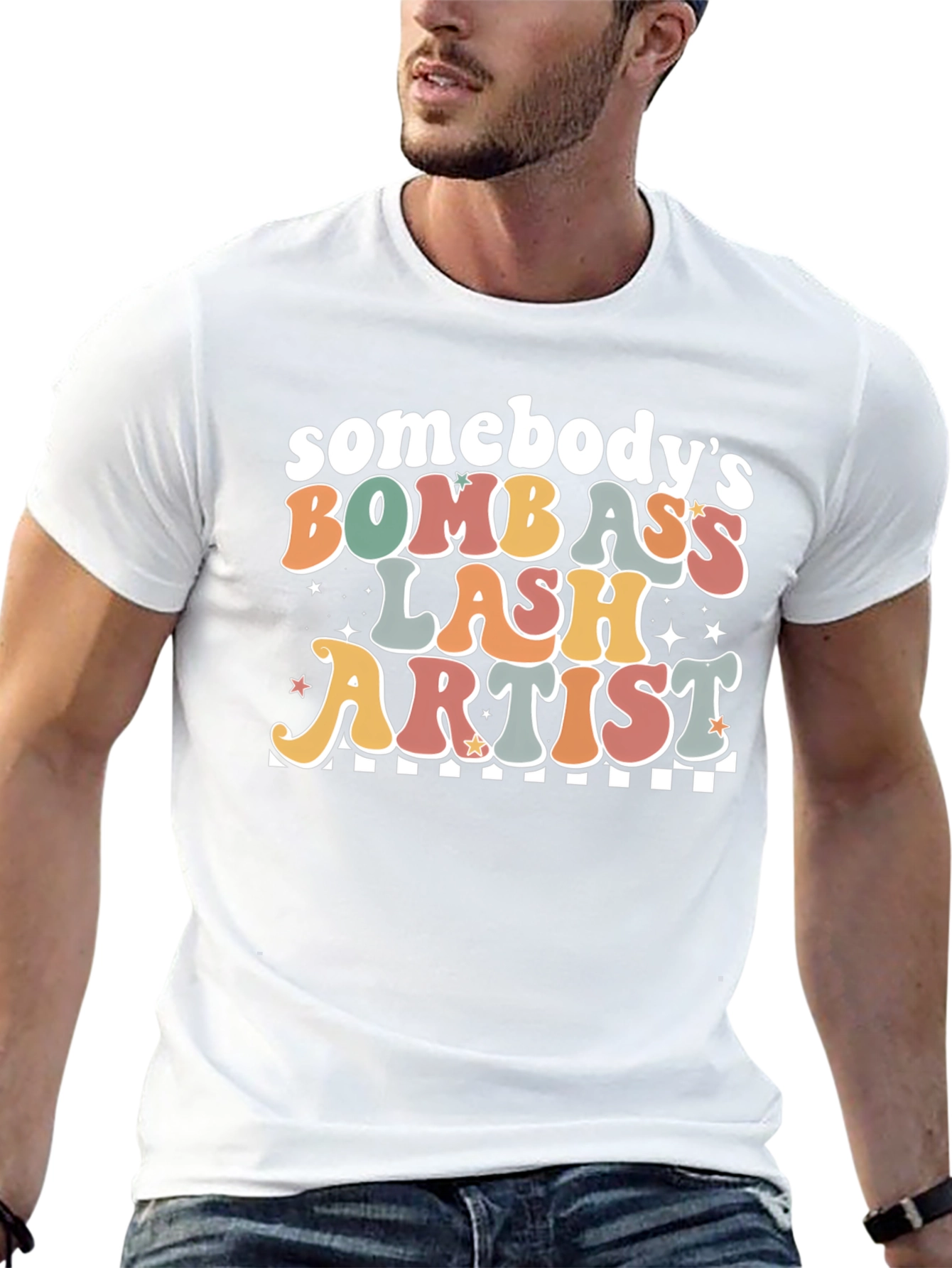 Black Somebody's Bomb Ass Lash Artist Graphic Tee view 13