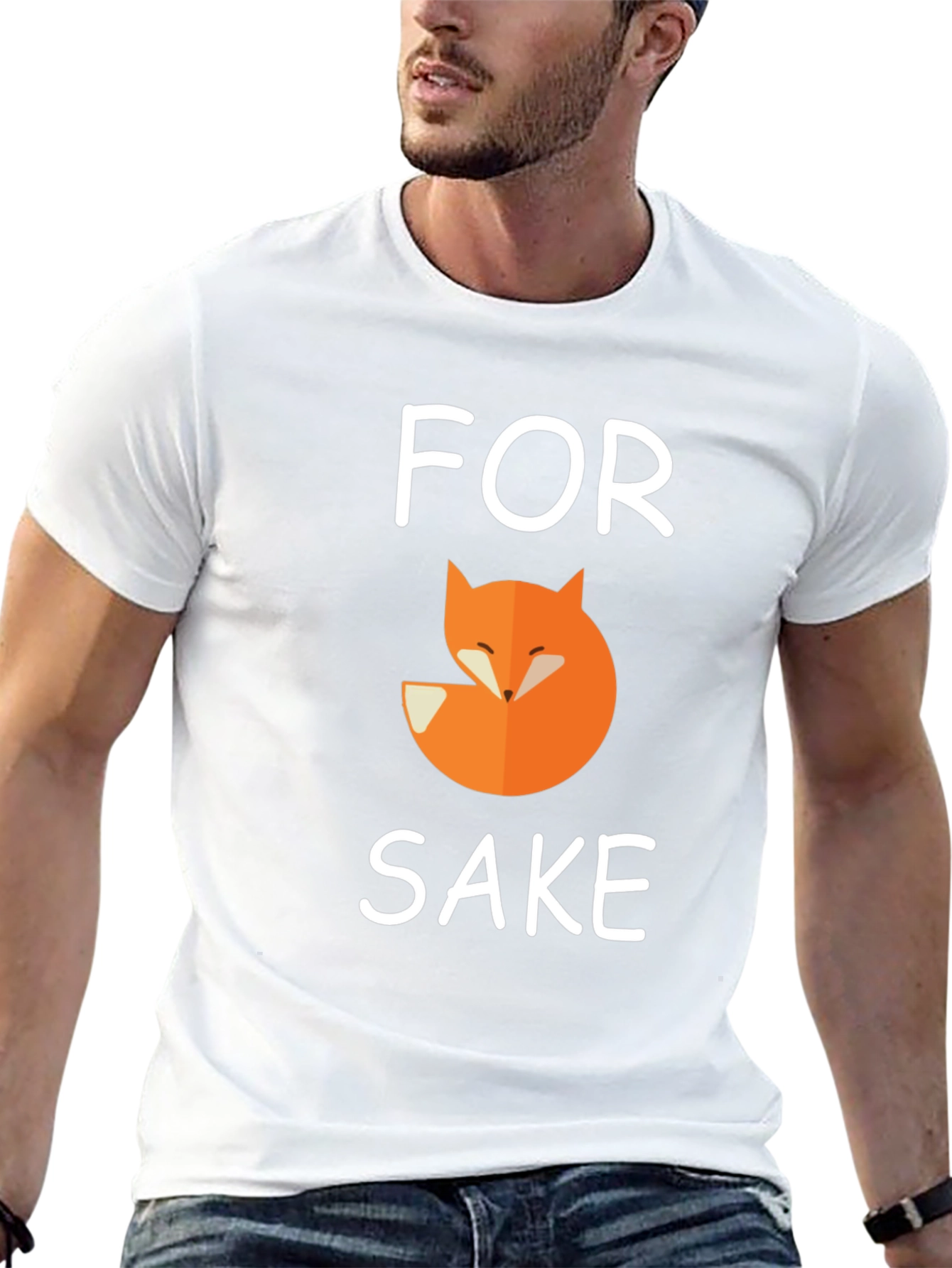 Black For Fox Sake T-Shirt Funny Graphic Tee view 13