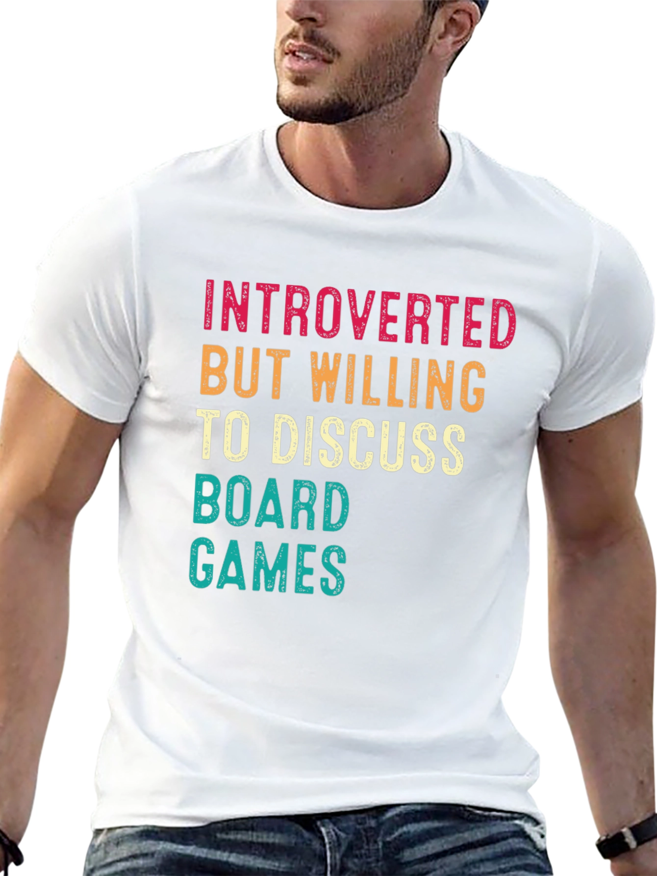 Black Introverted Board Games Graphic Tee view 13