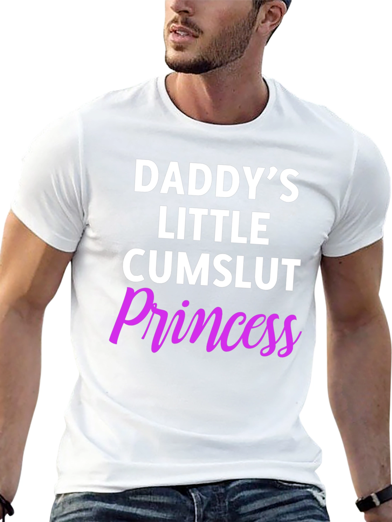 Black Daddy's Little Princess Funny T-Shirt view 13