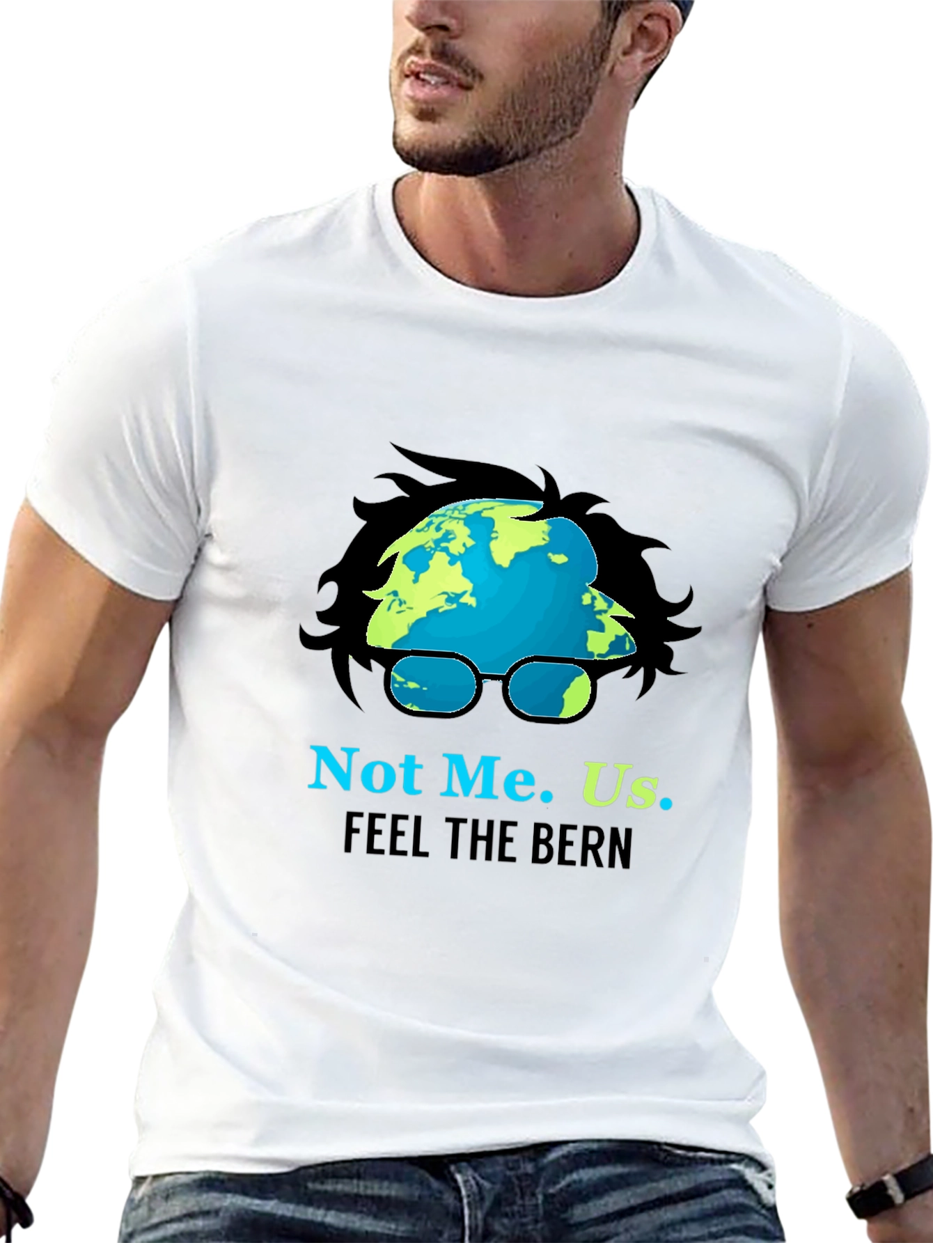 Black Not Me. Us. Feel The Bern Political T-Shirt view 13