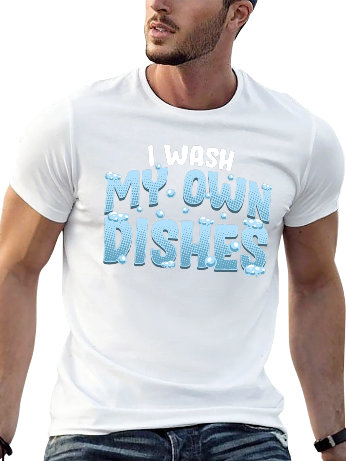 Black I Wash My Own Dishes Black T-Shirt view 13
