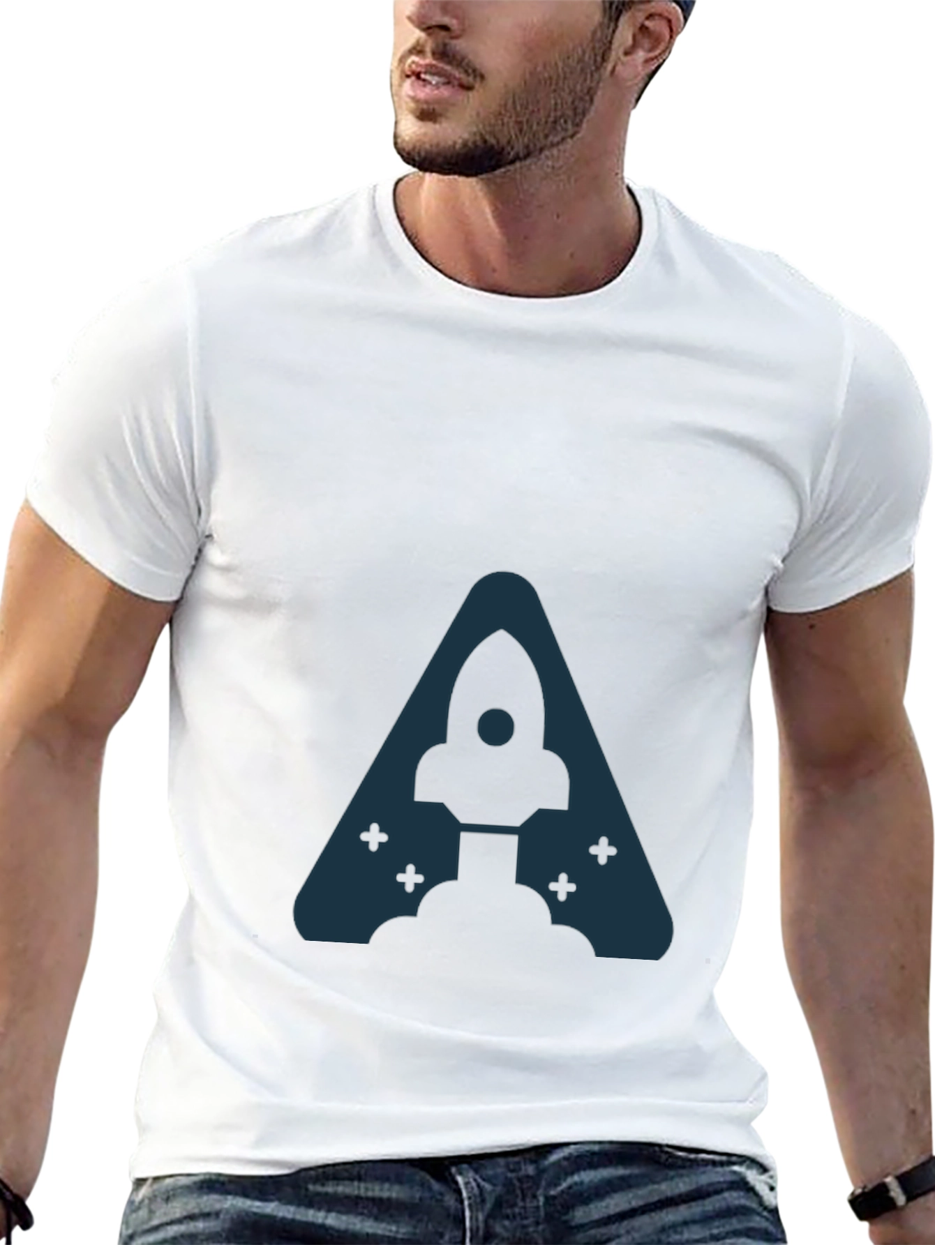 Black Rocket Gamer T-Shirt - Soft Cotton Graphic Tee view 13