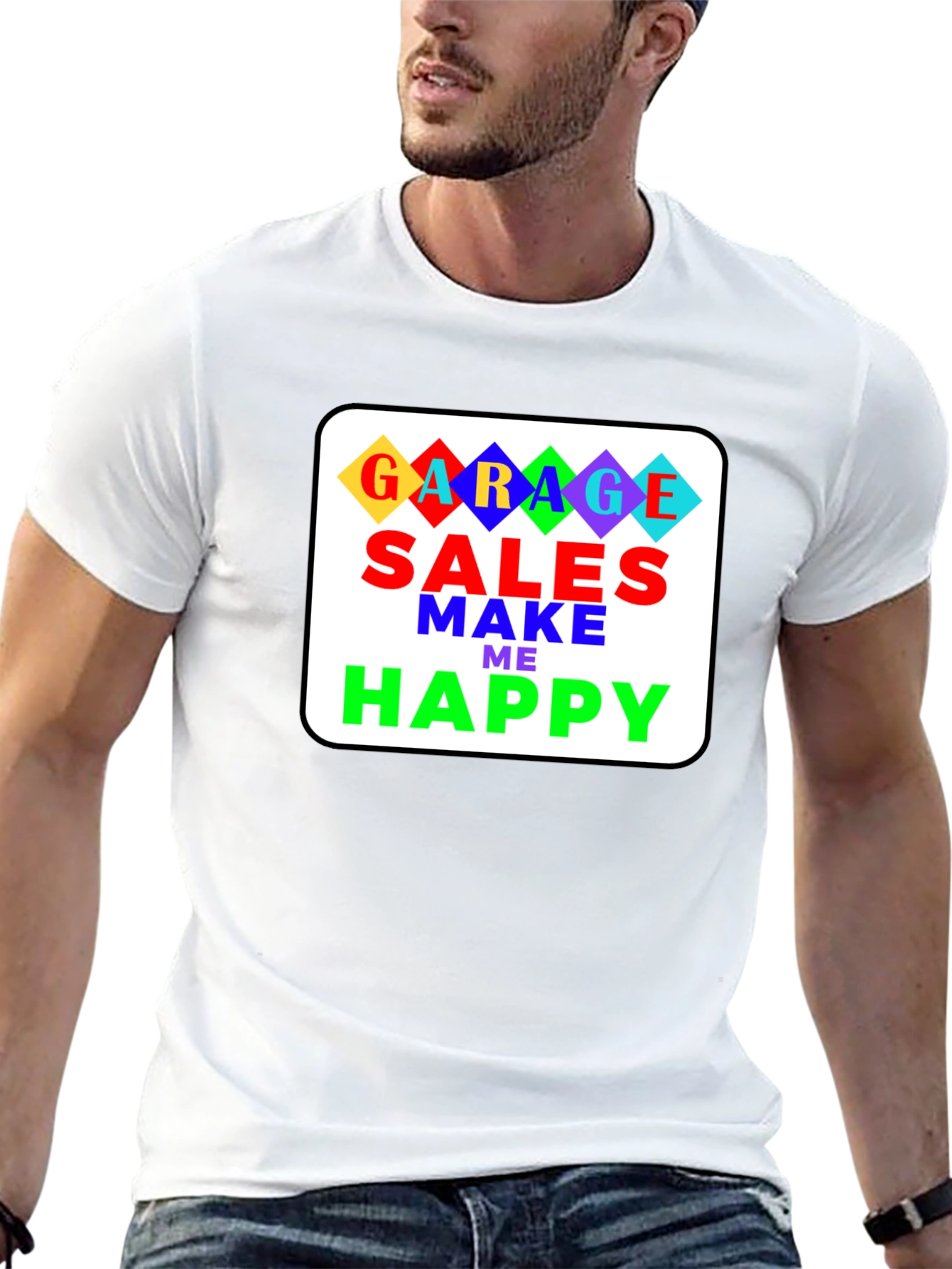 Garage Sales Make Me Happy T-Shirt - Black - 13