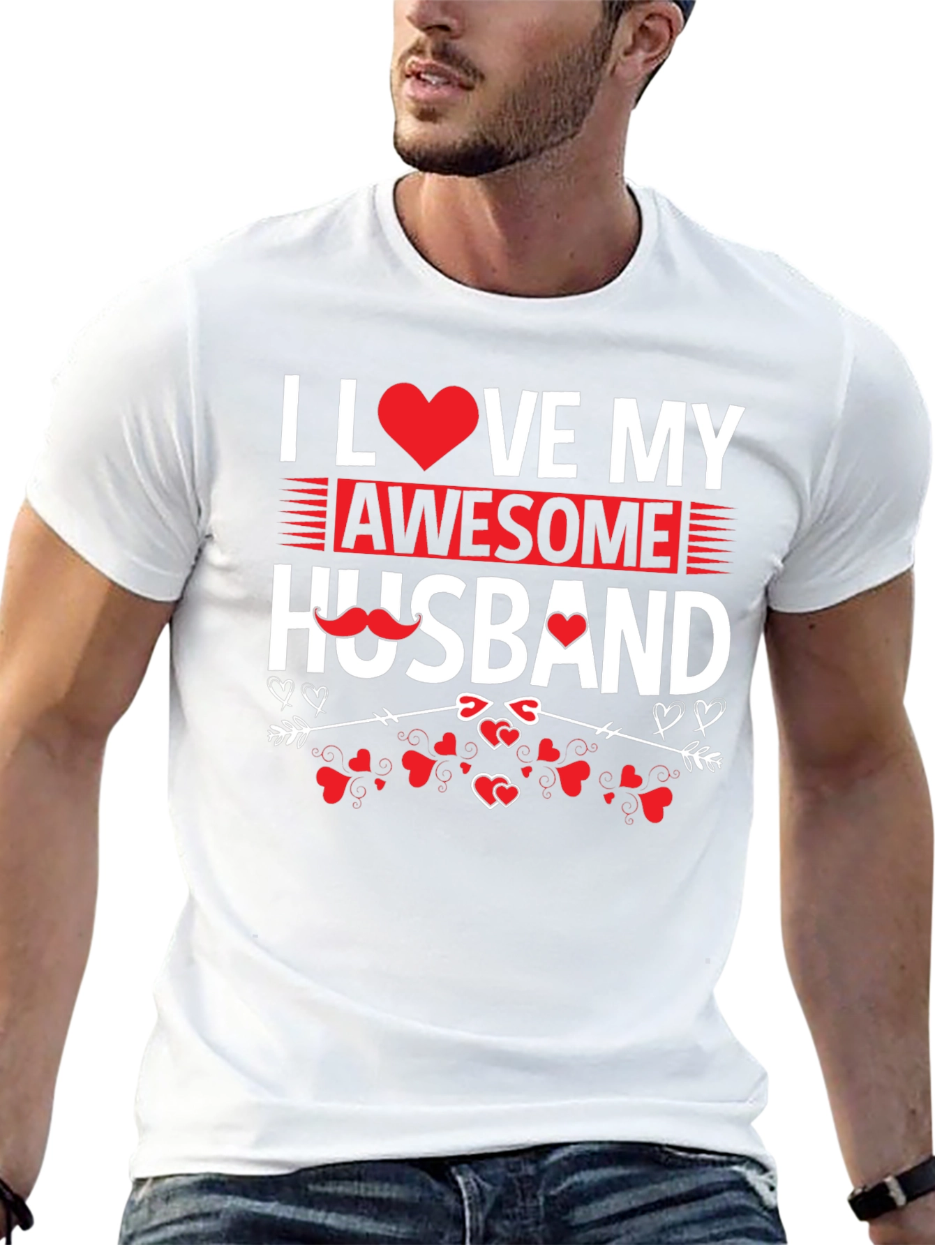 Black I Love My Awesome Husband Graphic Tee view 13