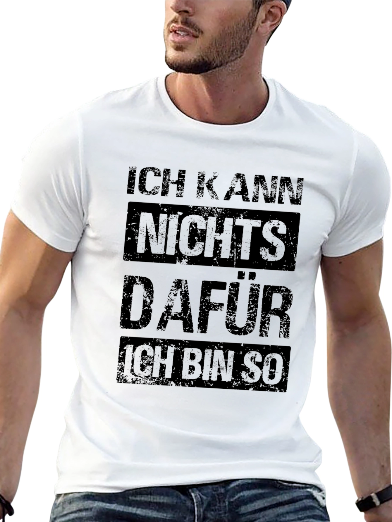 Black German Slogan T-Shirt - Ich Kann Nichts Dafur view 13