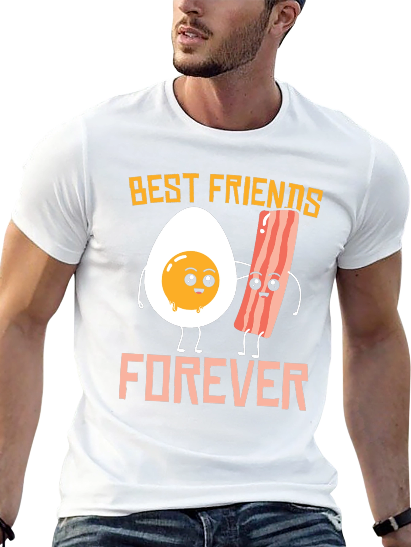 Black Best Friends Forever: Egg & Bacon Graphic Tee view 13