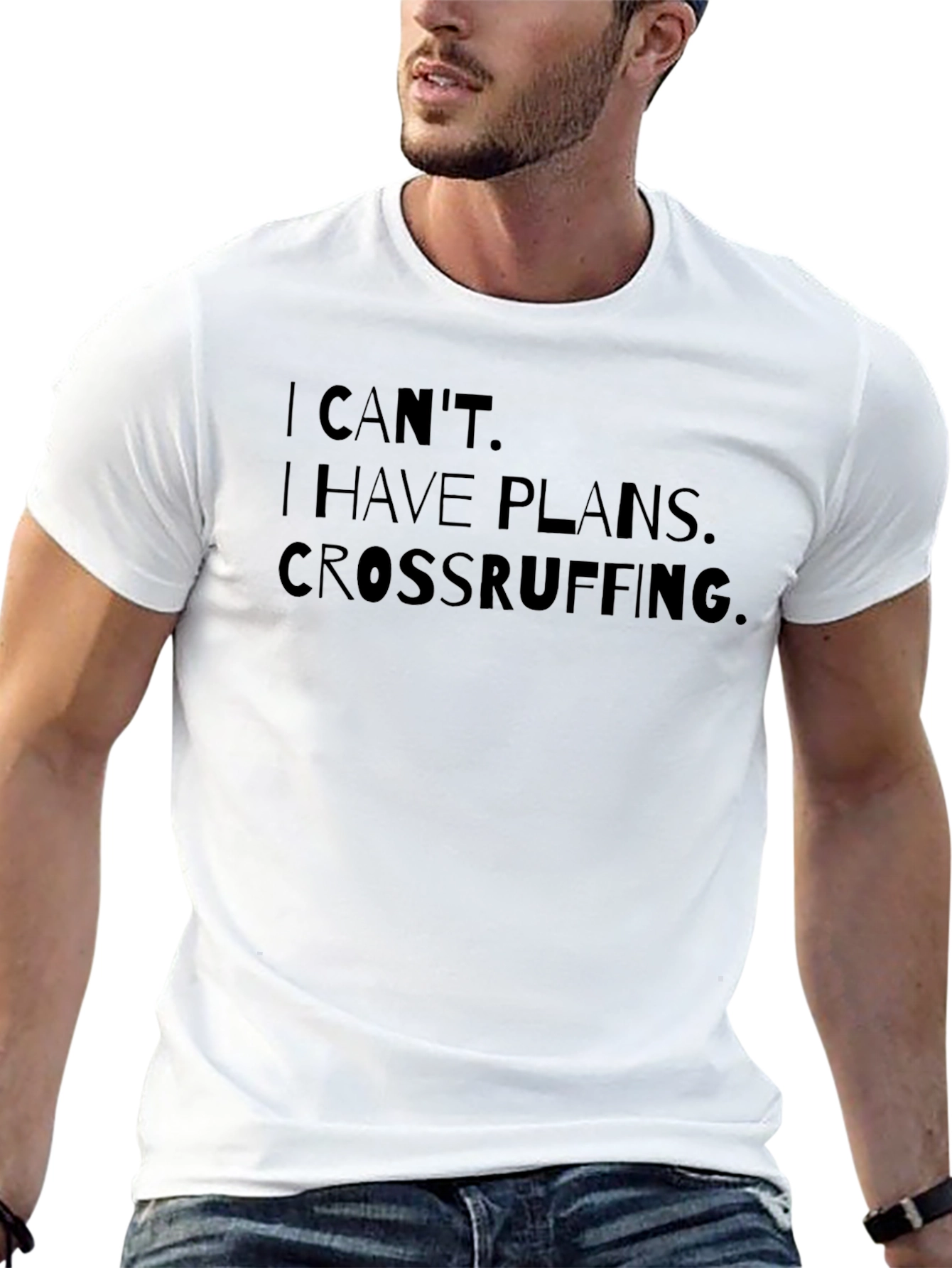 Black Crossruffing Plans Graphic T-Shirt view 13