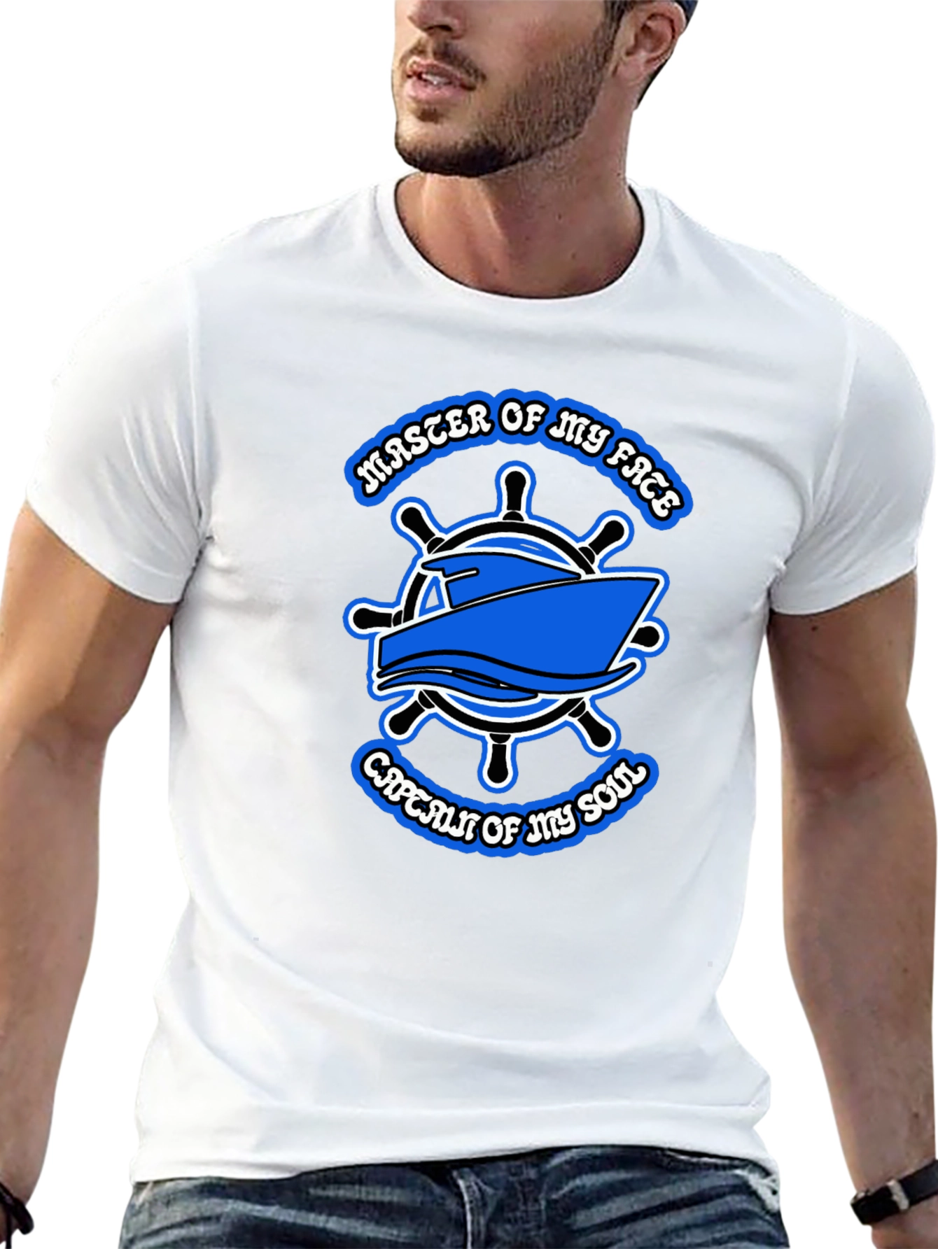 Nautical Theme T-Shirt - Master of My Fate, Captain of My Soul - 13