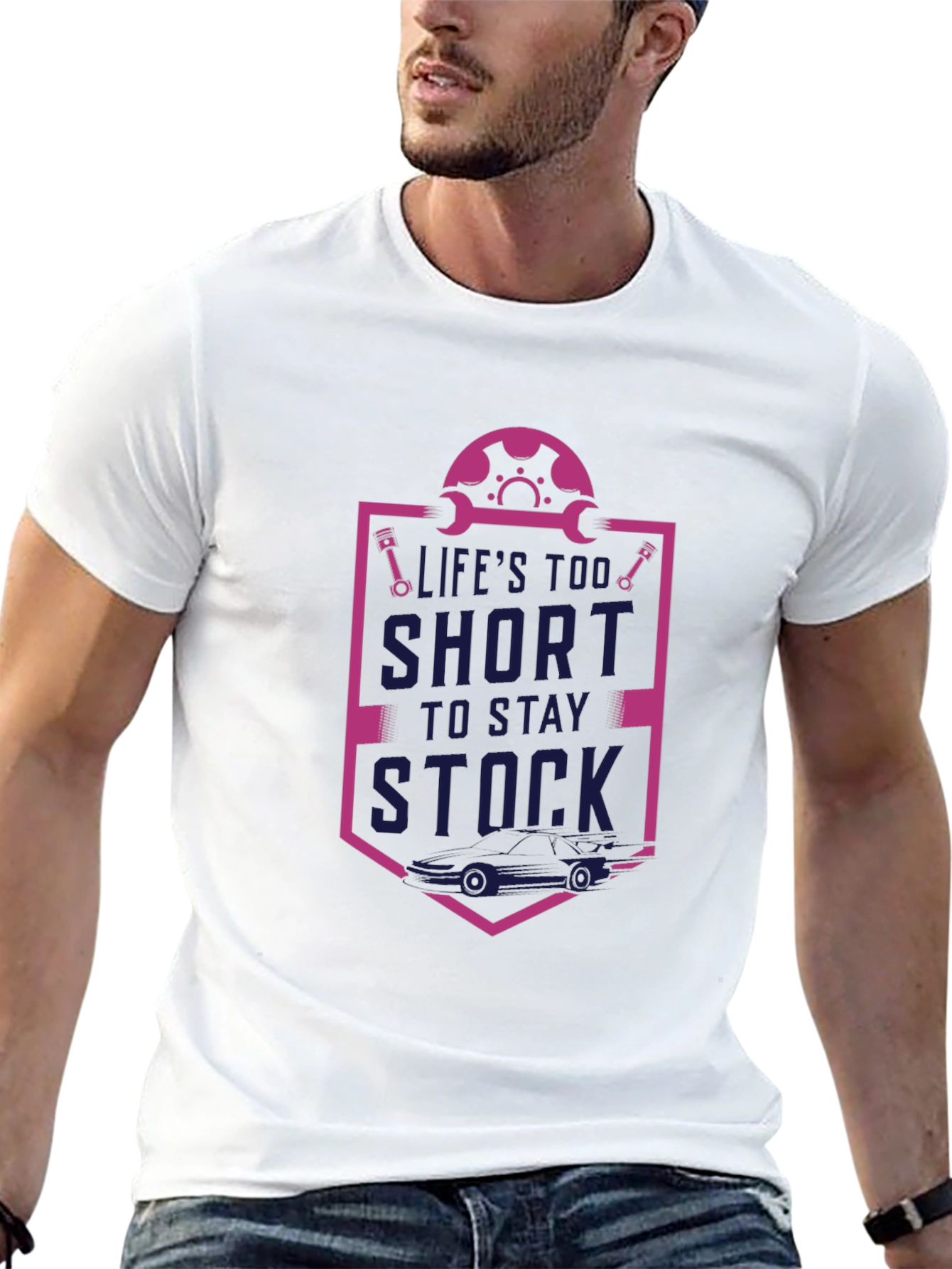 Black Life's Too Short to Stay Stock Graphic T-Shirt view 13