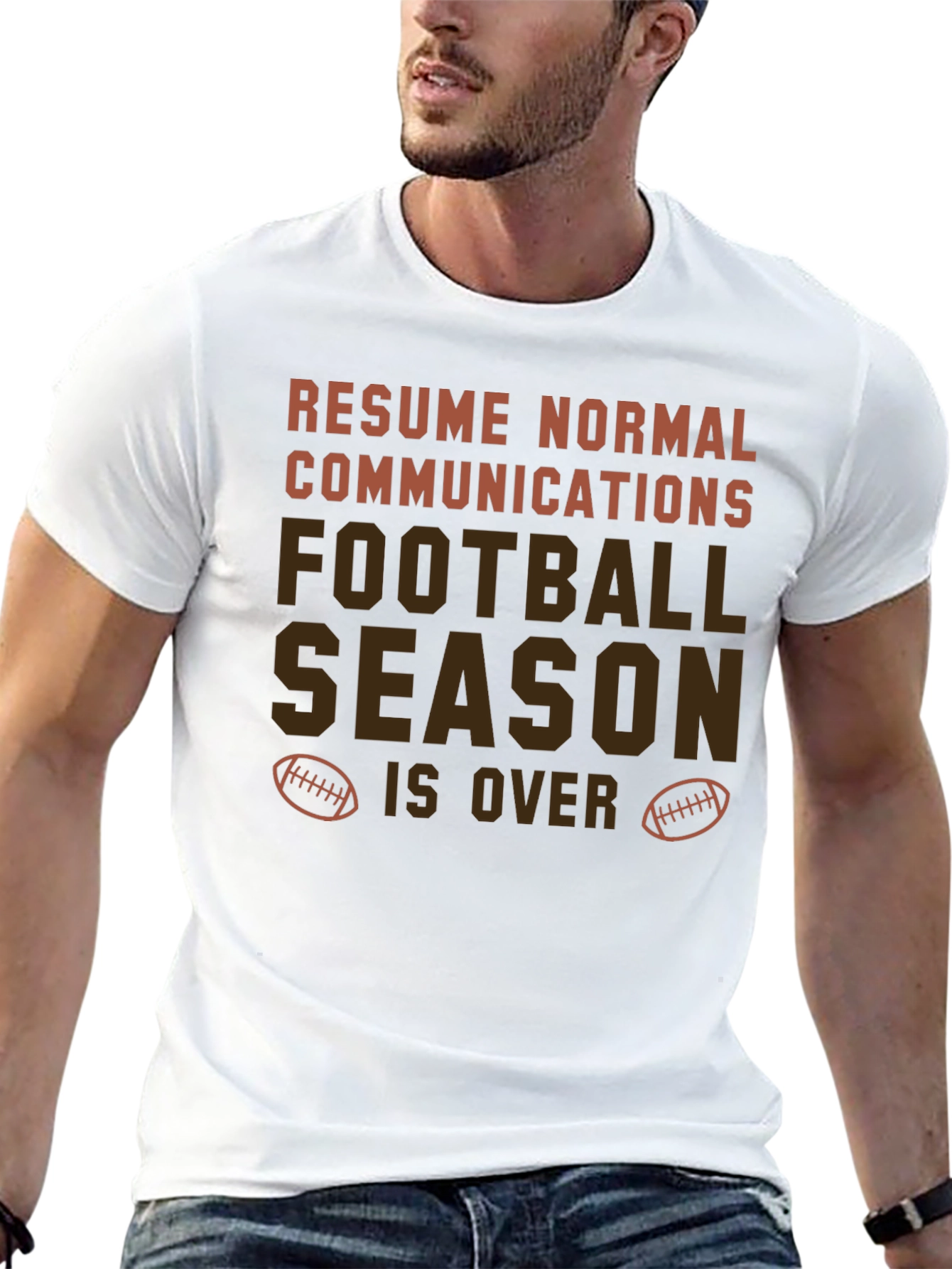 Black Resume Normal Communications Football Season T-Shirt view 13