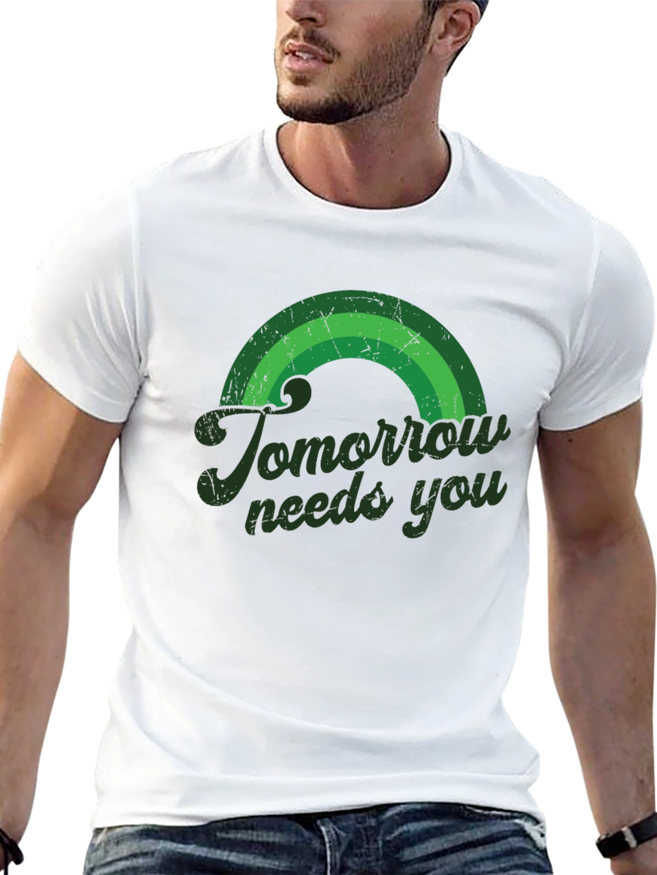 Black Tomorrow Needs You Graphic Tee view 13