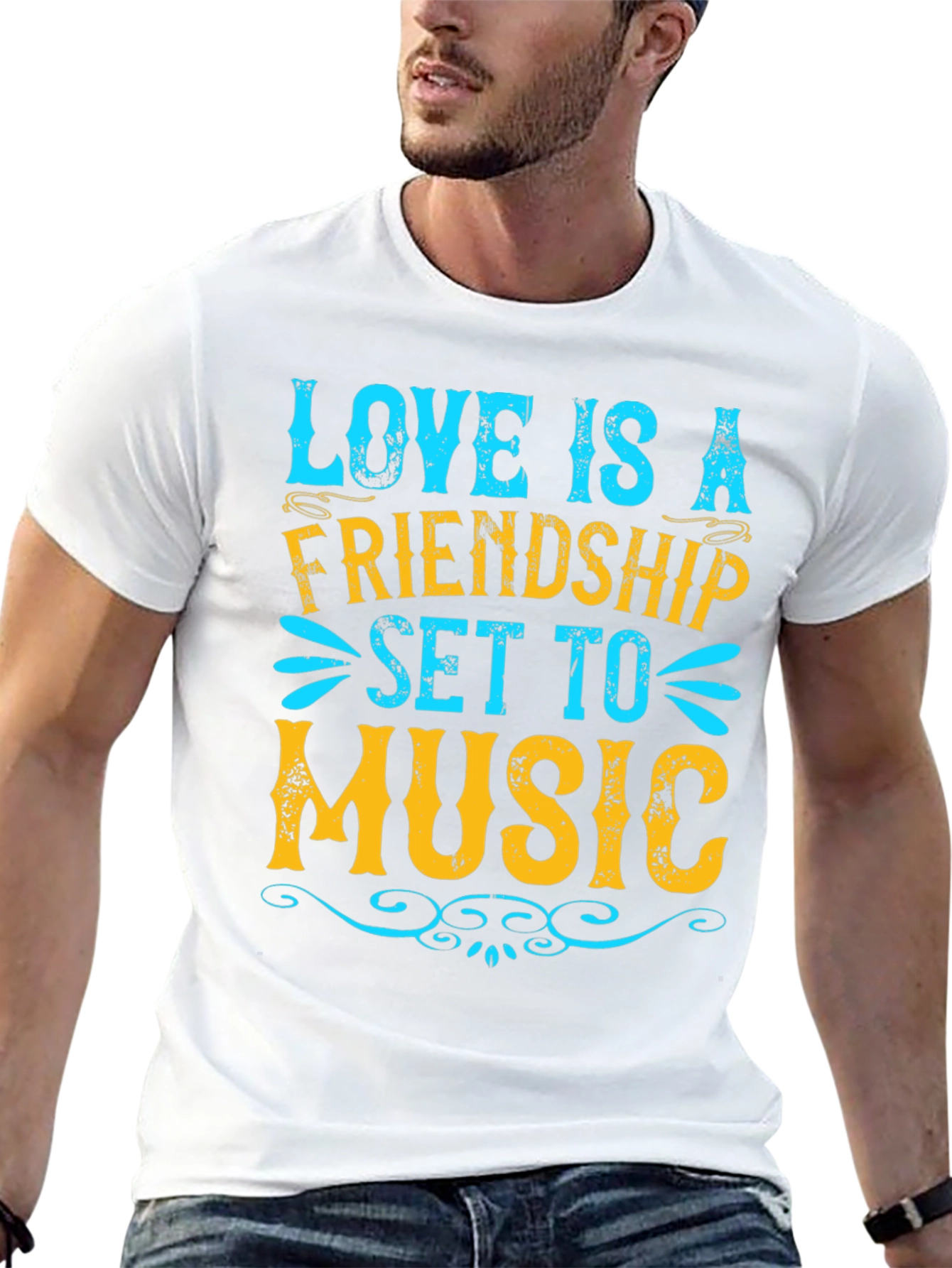 Black Love is Music Graphic T-Shirt view 13