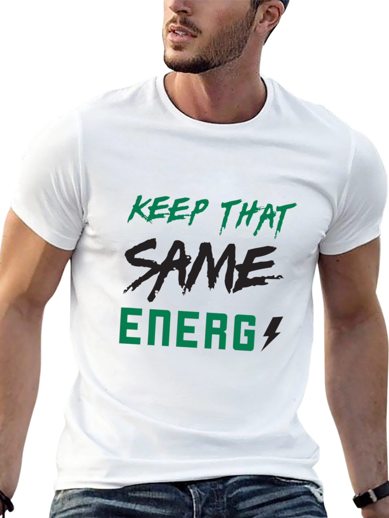 Black Keep That Same Energy Graphic Tee view 13