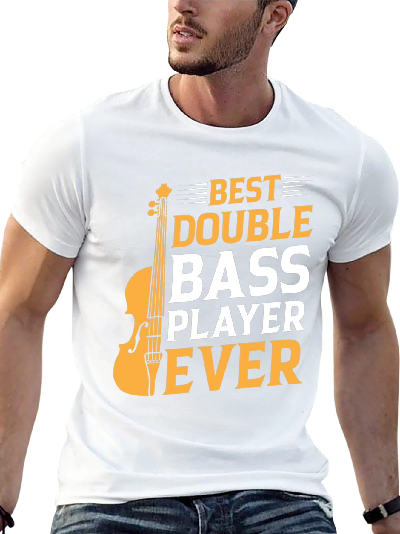 Black Best Double Bass Player Ever - Graphic T-Shirt view 13