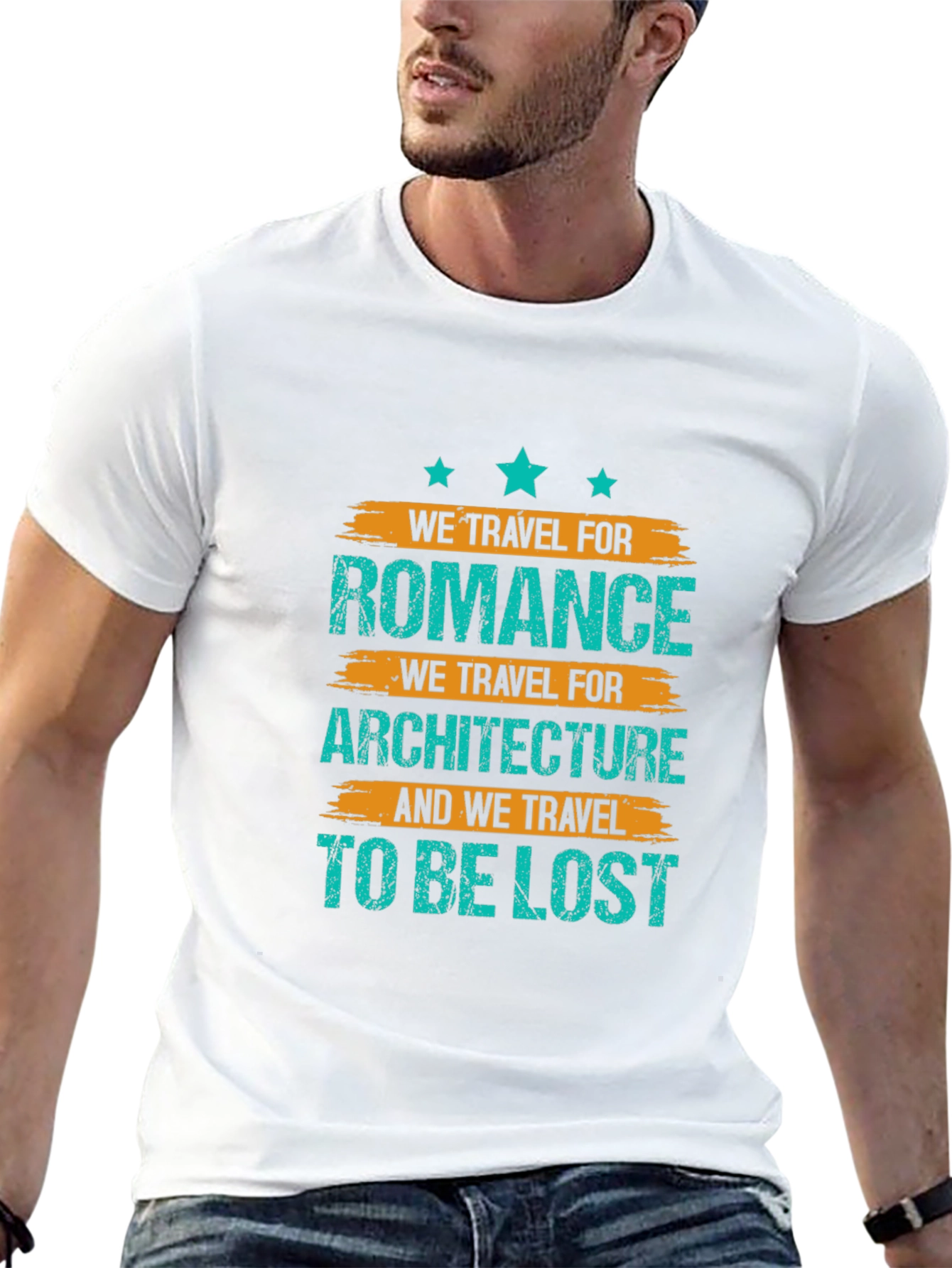 Black Travel Romance Architecture Lost T-Shirt view 13