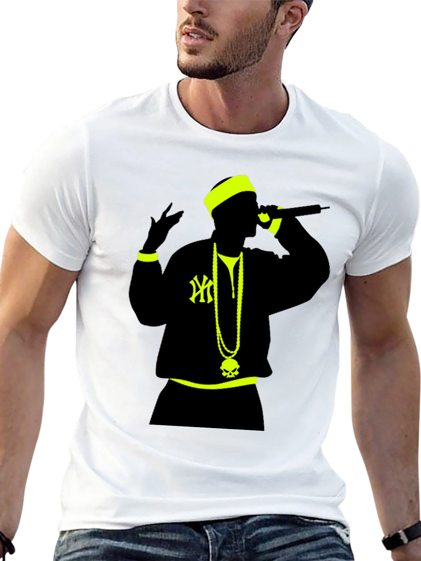 Black Hip Hop Icon Graphic Tee - Black view 13