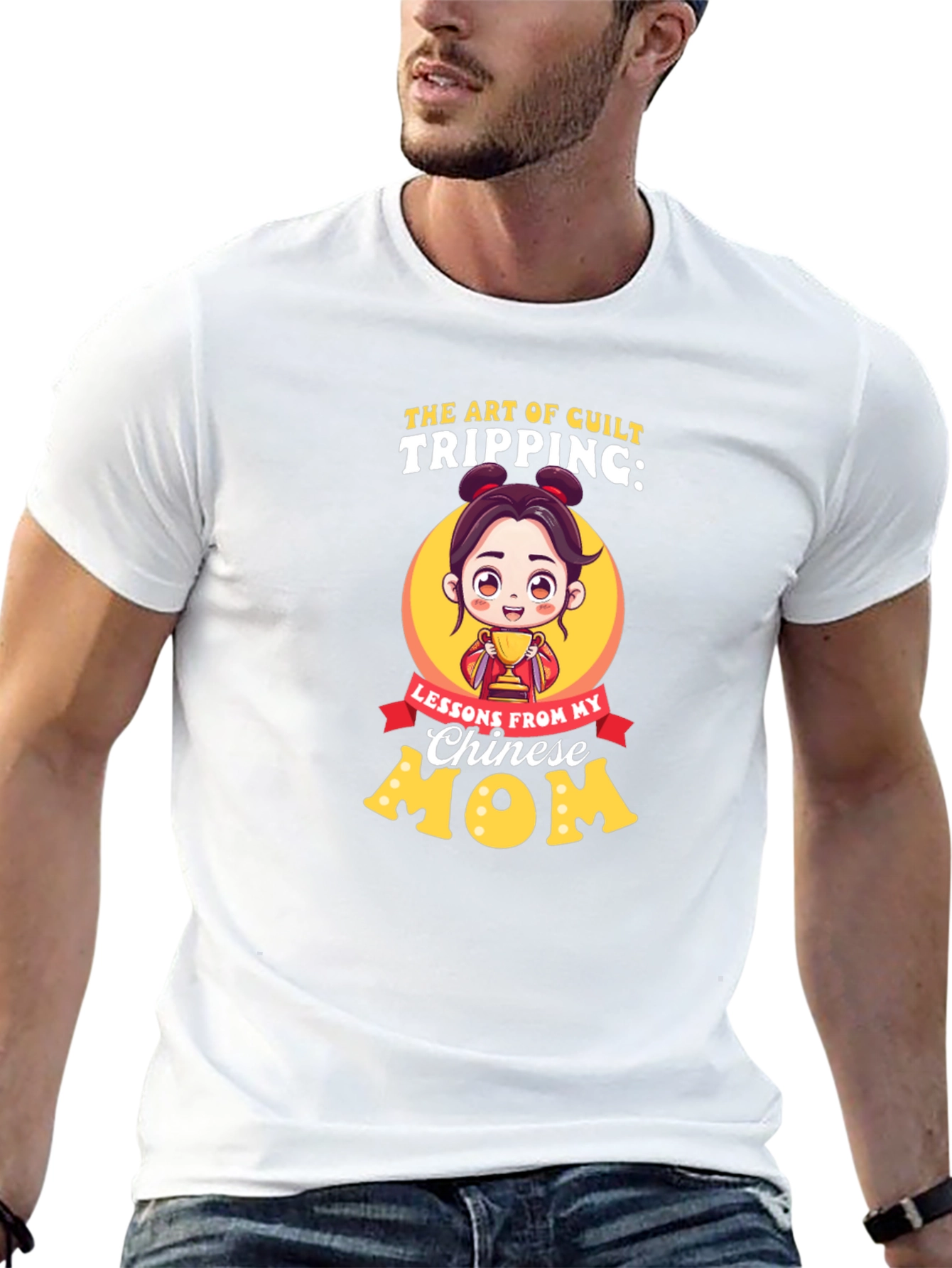 Black Art of Guilt Tripping Chinese Mom T-Shirt view 13