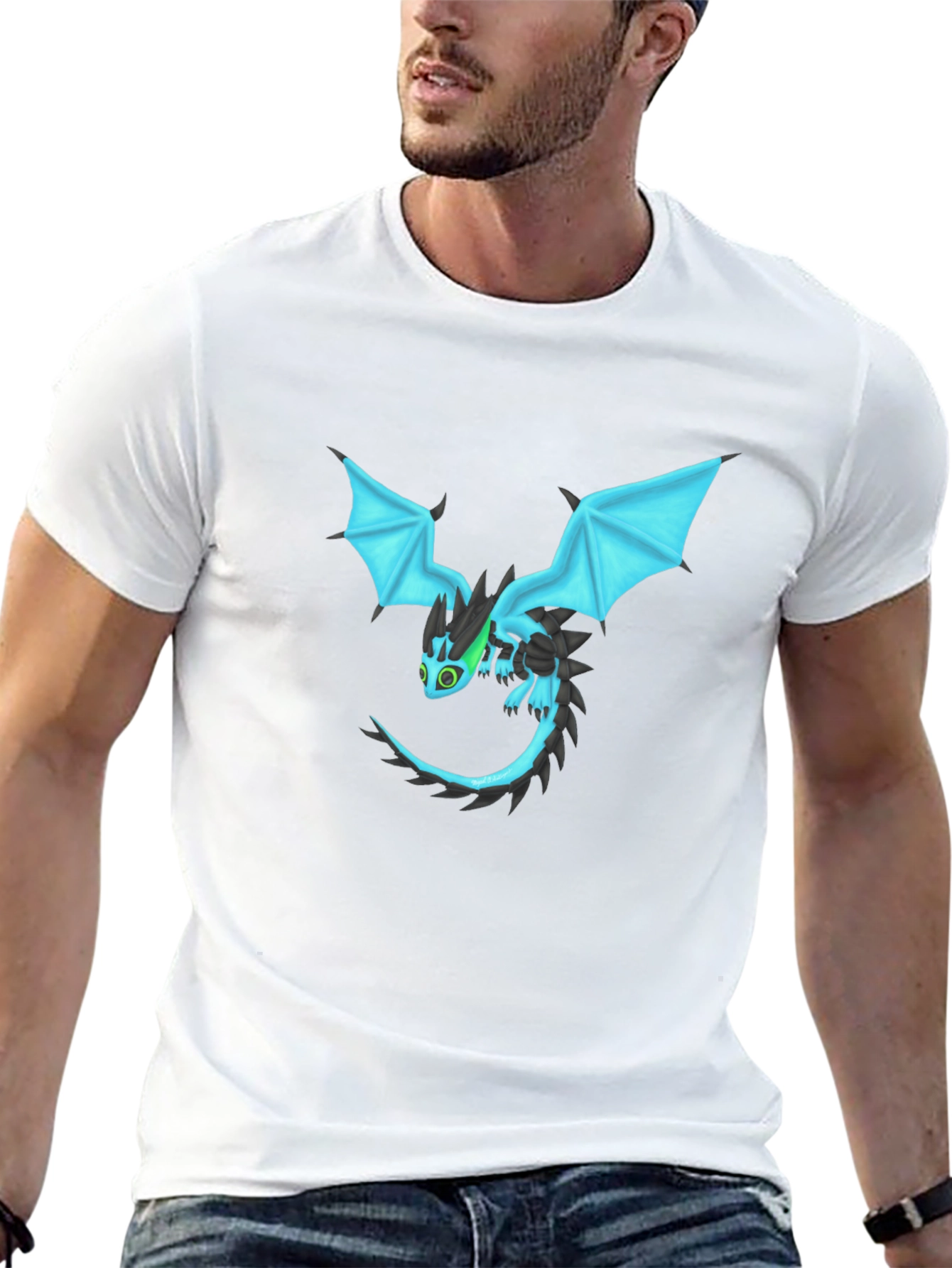Black Dragon Graphic Black T-Shirt view 13